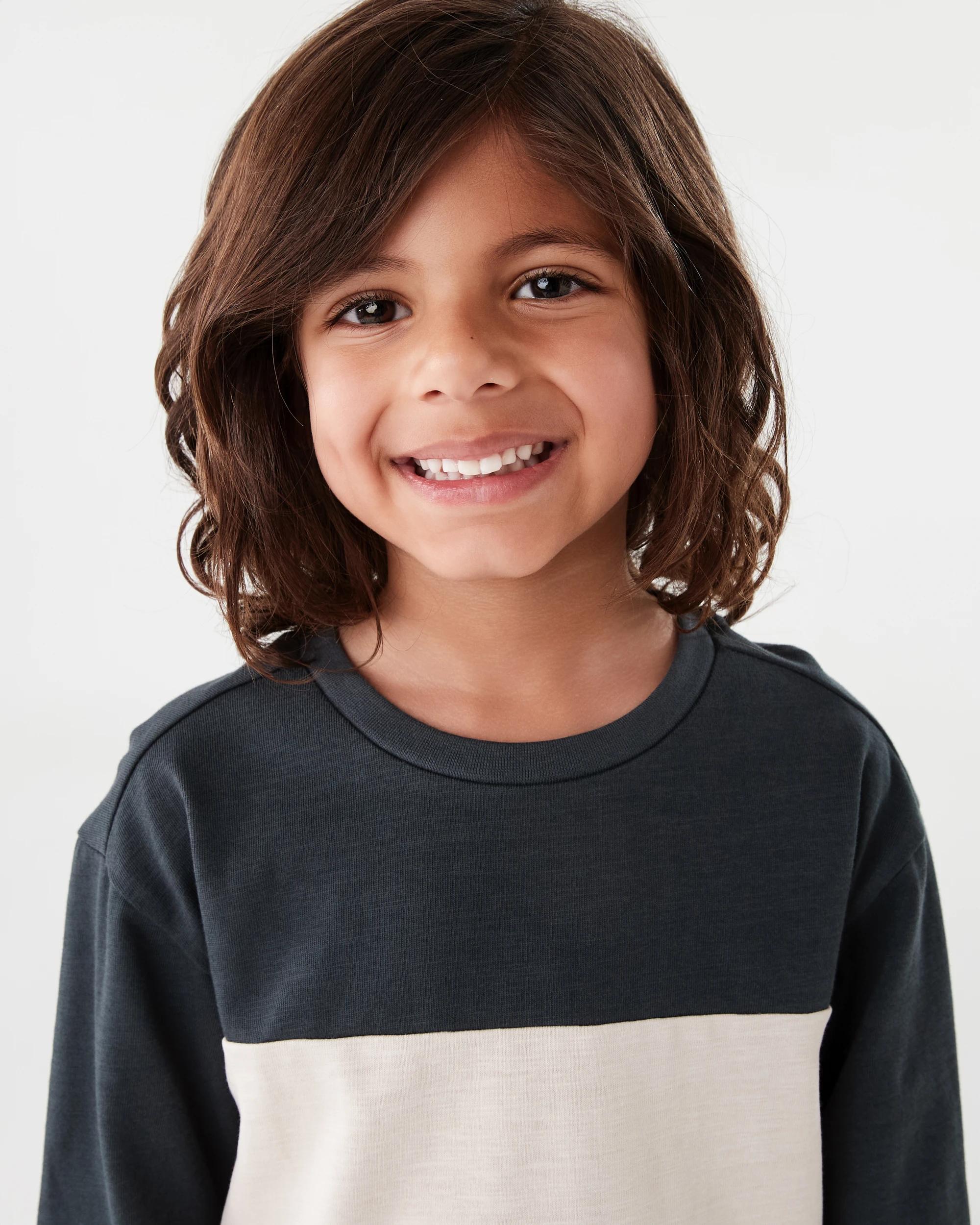 3 Long Sleeve Panel T-shirt Mlky Brwn, 3 of 7