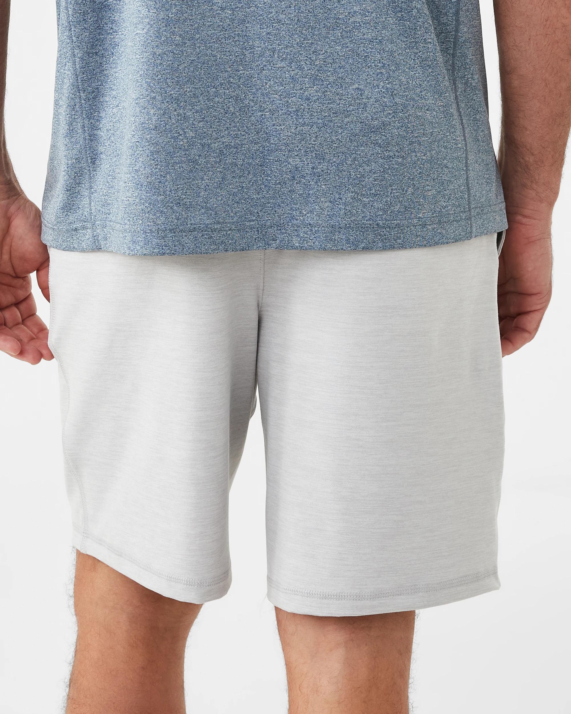 3 Active Mens Travel Jersey Shorts Grey Marl, 3 of 7