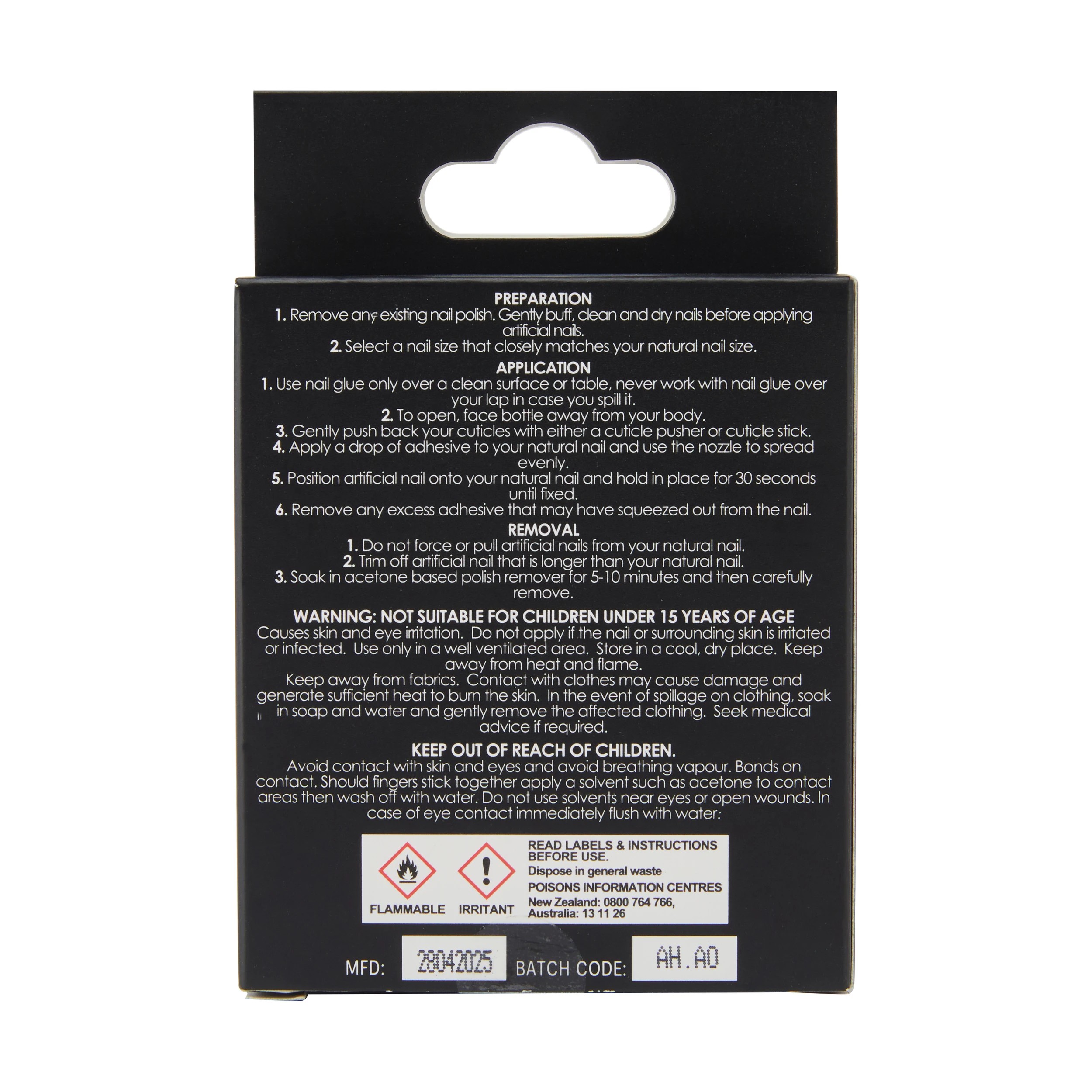 4 OXX Cosmetics 24 Pack Artificial Nails with Adhesive - Pointed Stiletto Shape, Jelly Flowers, 4 of 4