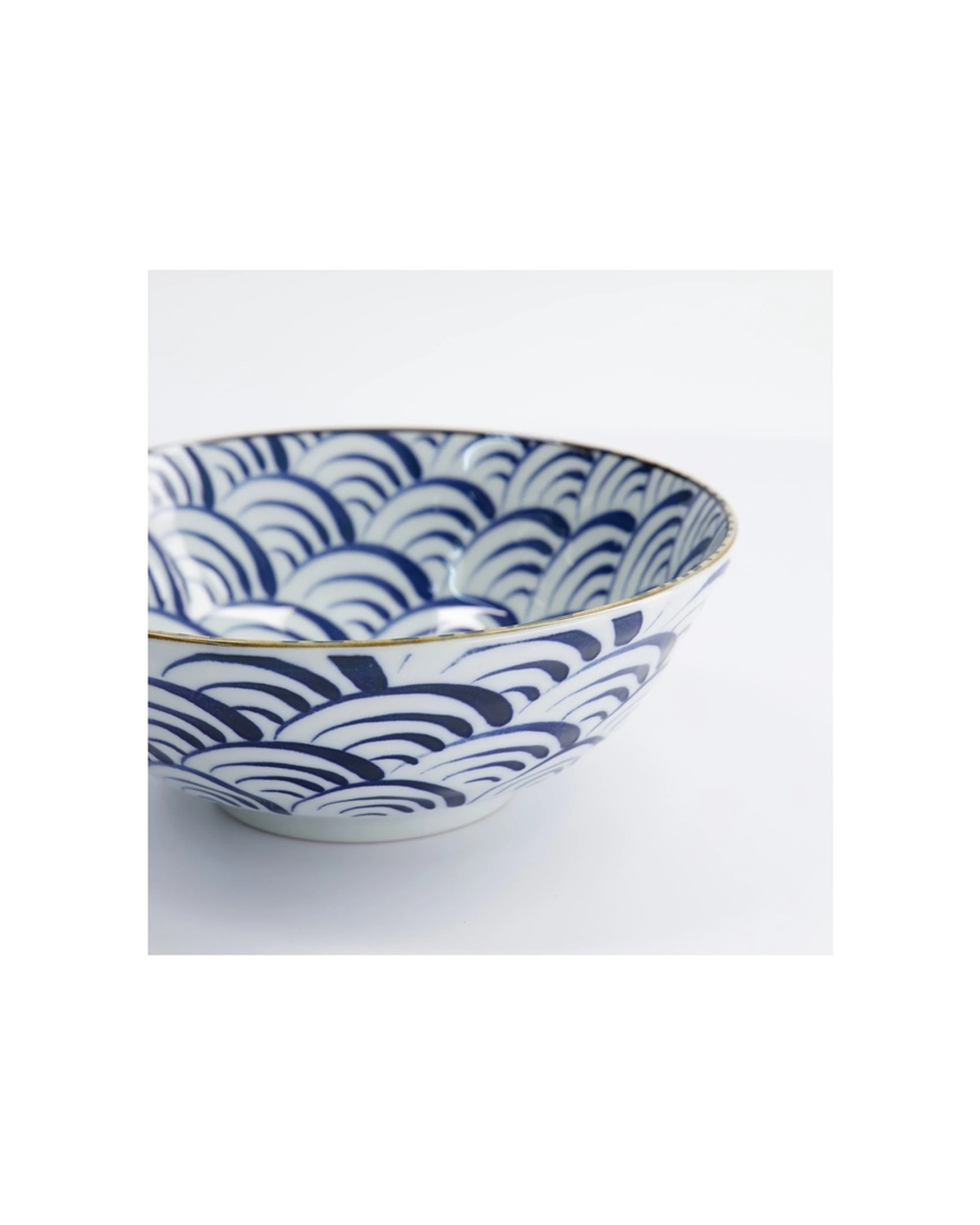 4 Tokyo Design Natsu Nami Ramen Bowl 21x8cm Porcelain Dishwasher Microwave Safe, 4 of 4