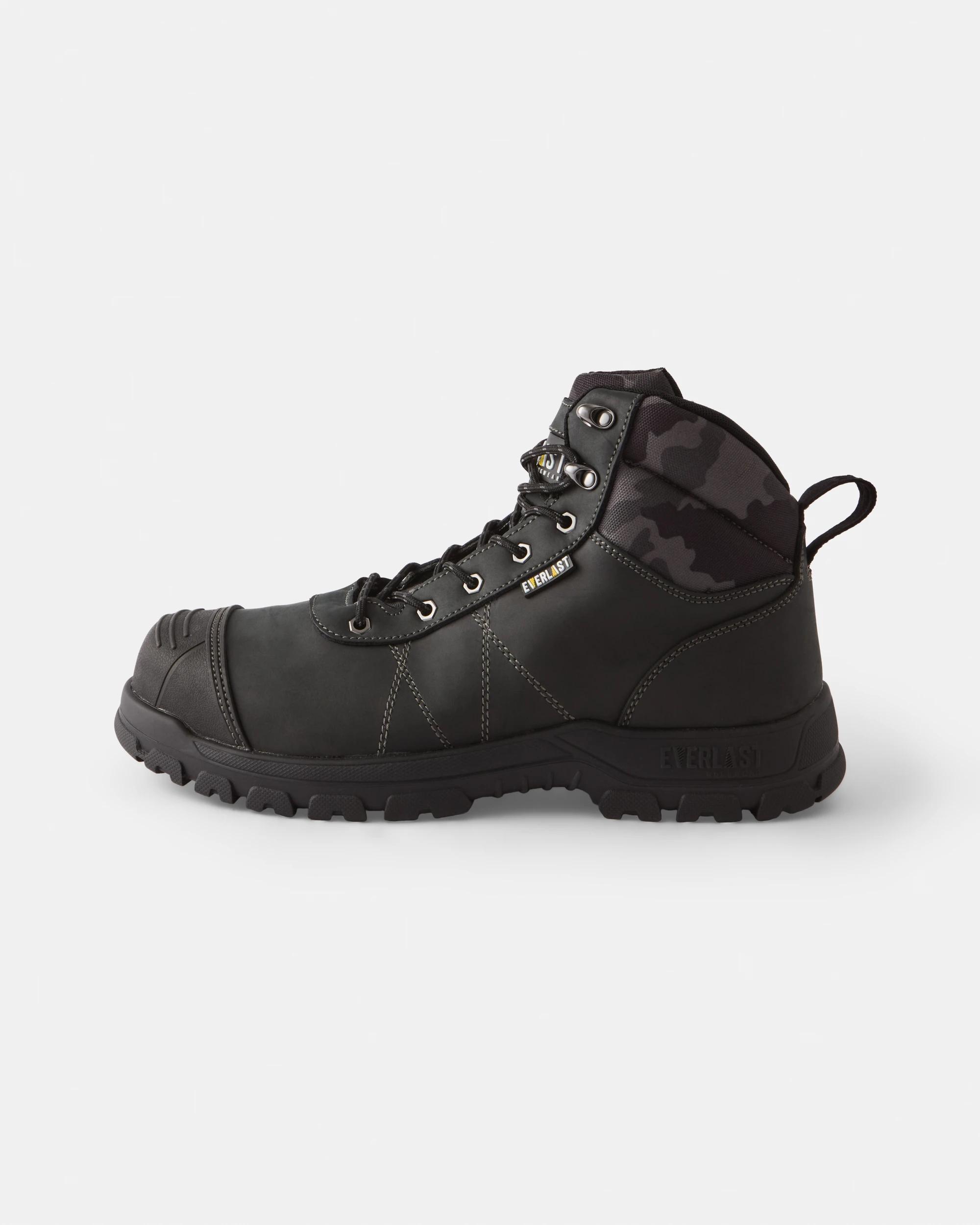 3 Everlast Mens Workwear Workboots BLACK CAMO, 3 of 6