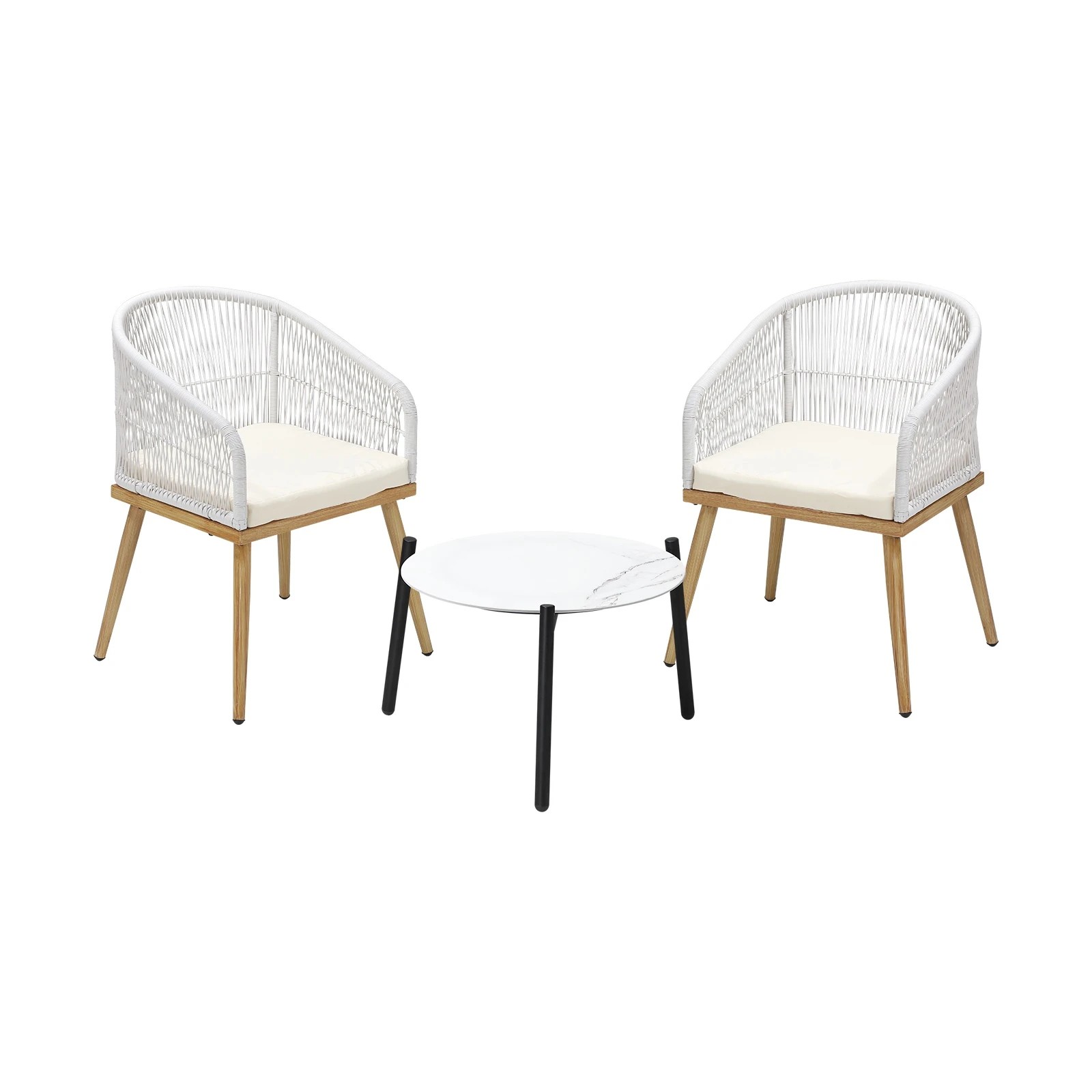 1 Livsip 3 Piece Outdoor Patio Setting Bistro Set Lounge Furniture Sets 50cm Table
 - Multi, 1 of 9