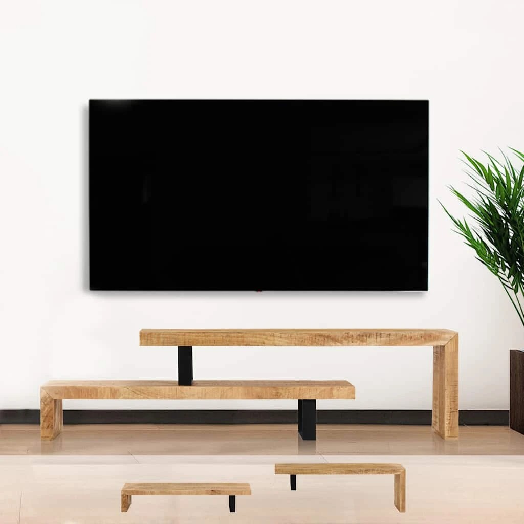 4 Vidaxl Tv Stand Solid Mango Wood - Brown, 4 of 10