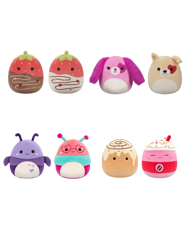 19cm 2 Pack Squishmallows Love BFF's Plush Toy - Asso