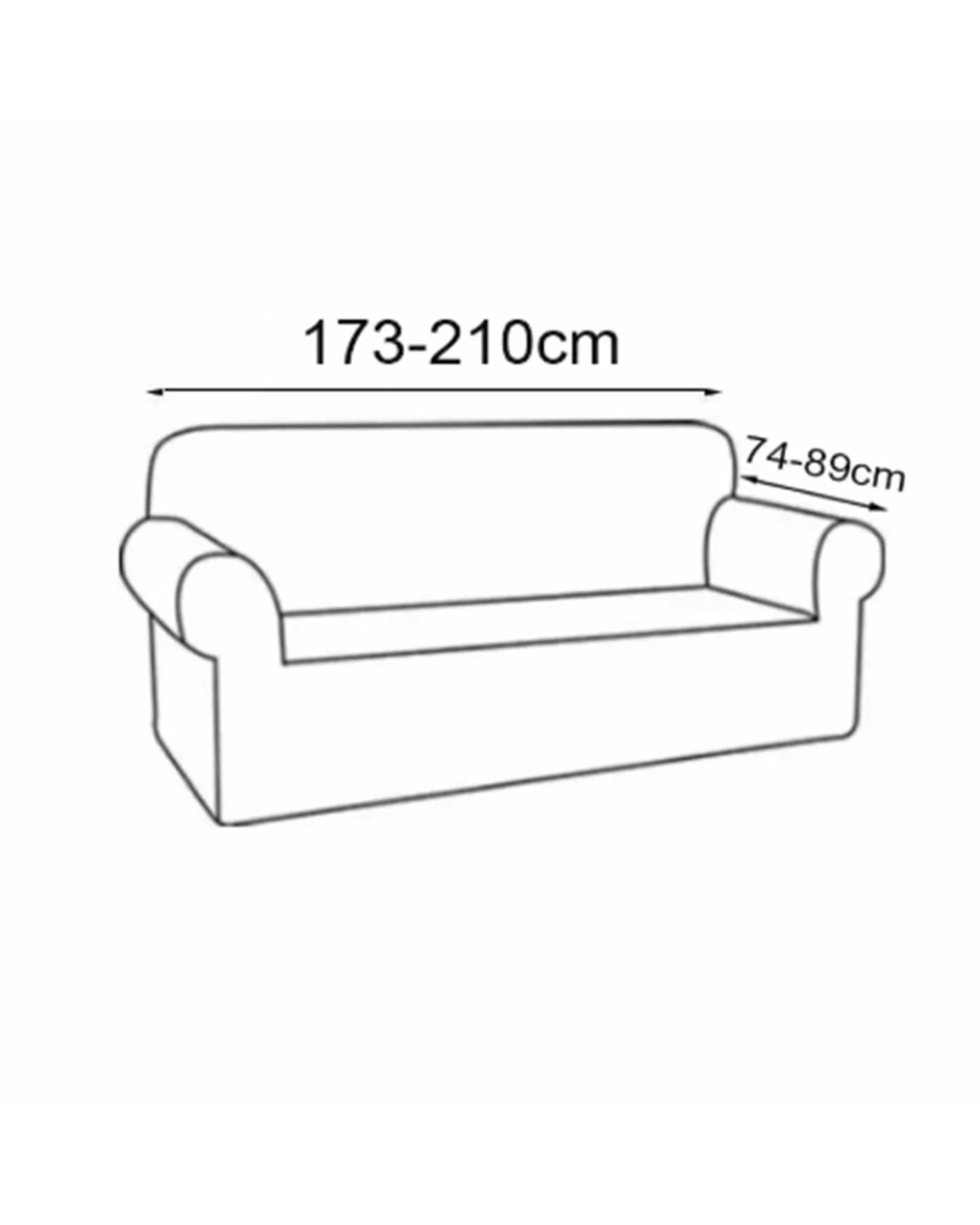 5 Smarcute 3 Seater High Stretch Jacquqard Textured Sofa Cover - Beige, 5 of 5