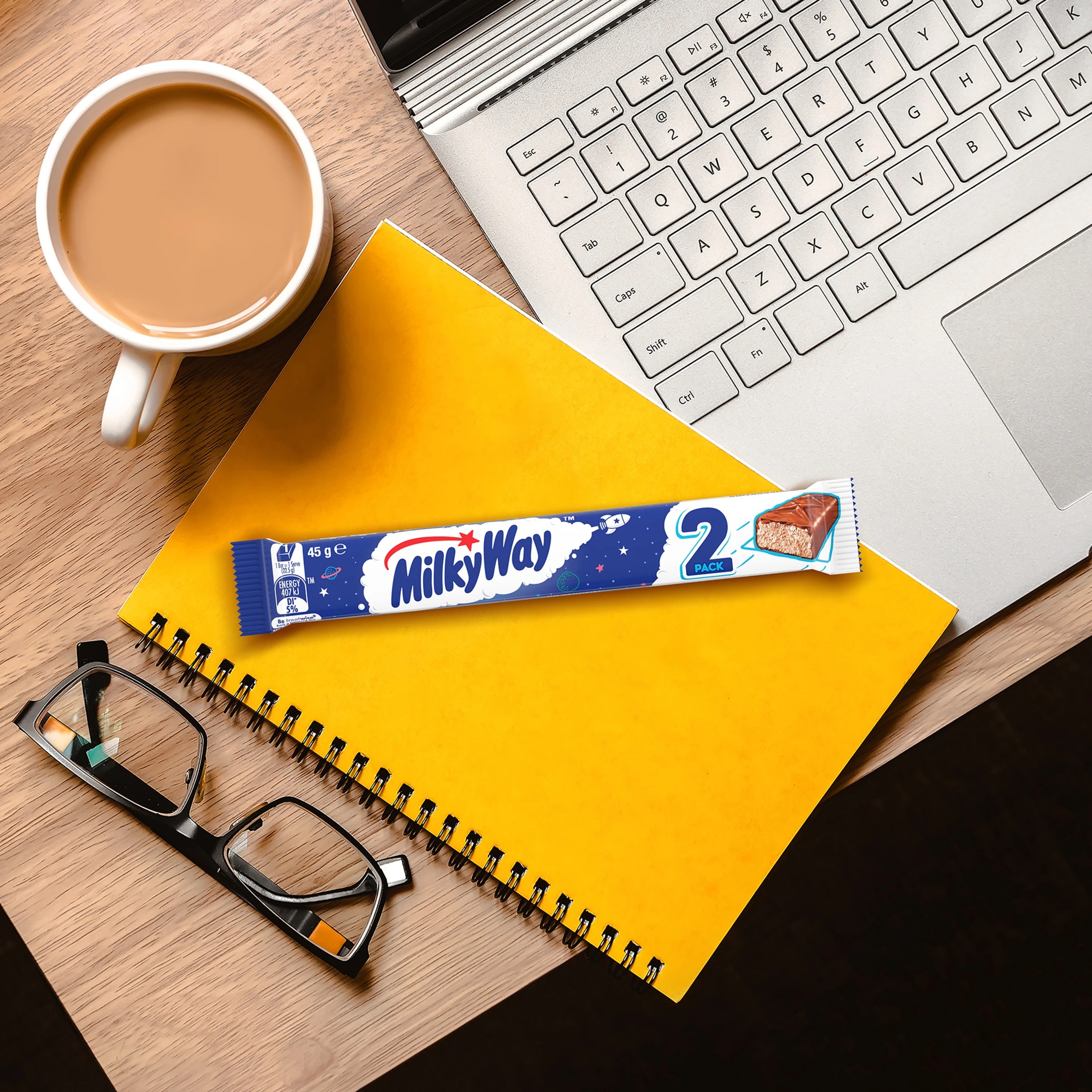 4 Milky Way 2 Pack Chocolate Bar with Whipped Nougat 45g, 4 of 6