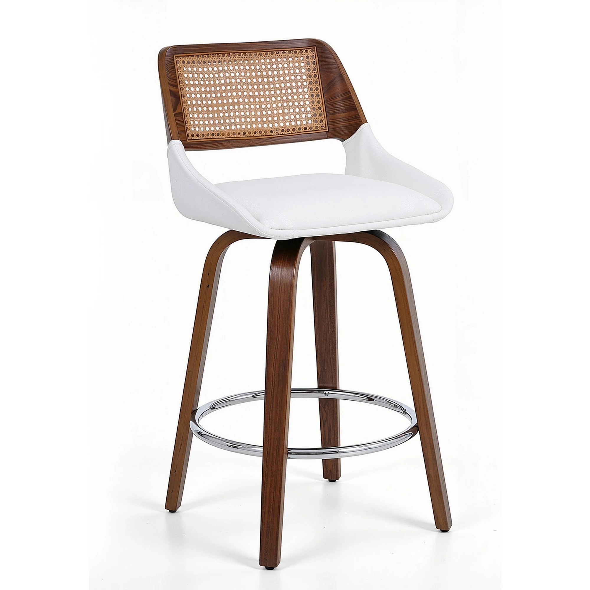 1 Artiss en Bar Stools Swivel Kitchen Counter Stool Chair 60cm Seat Height - Multi, 1 of 4