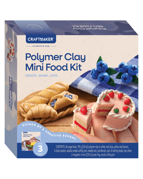 Craft Maker Polymer Clay Mini Foods Kit