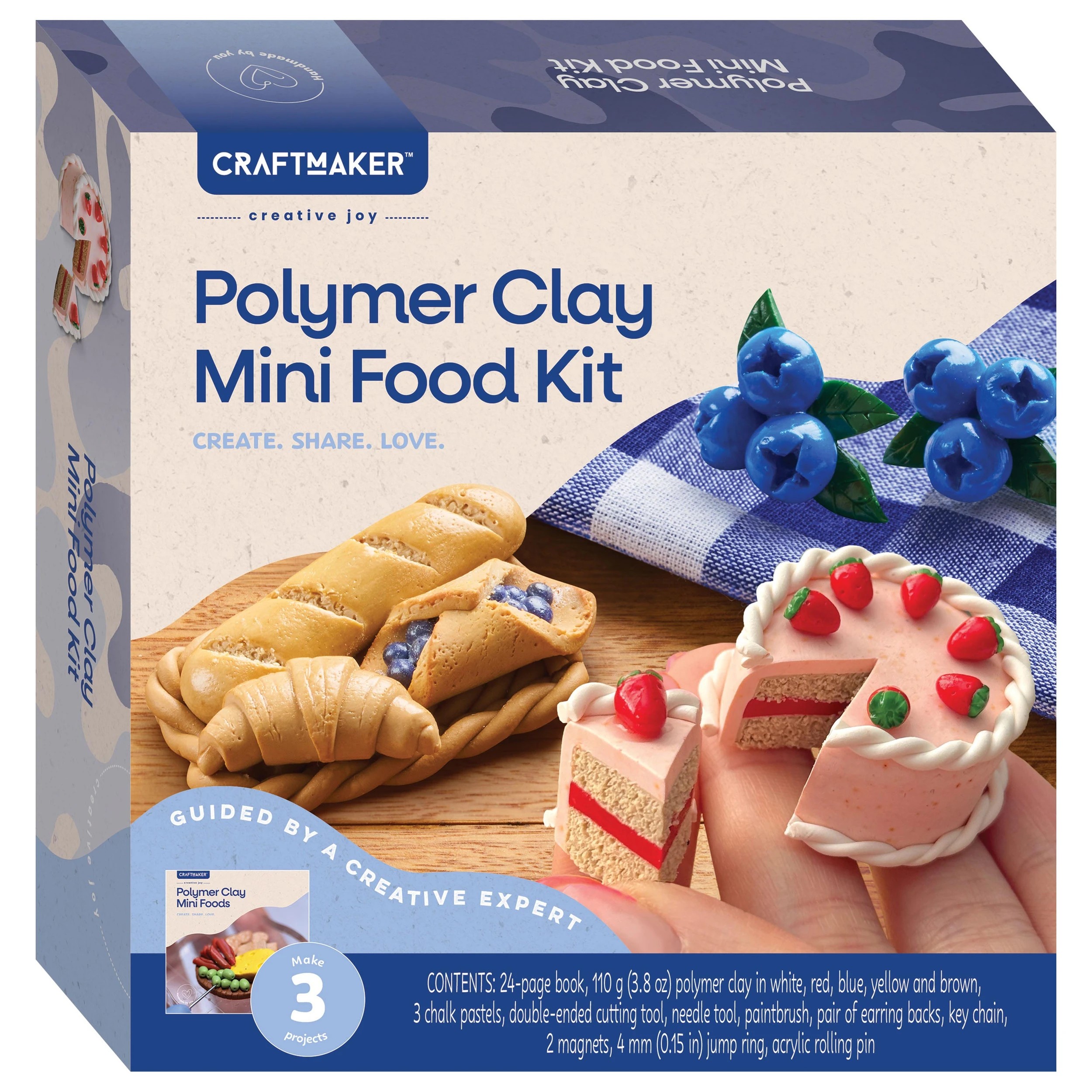 1 Craft Maker Polymer Clay Mini Foods Kit, 1 of 7