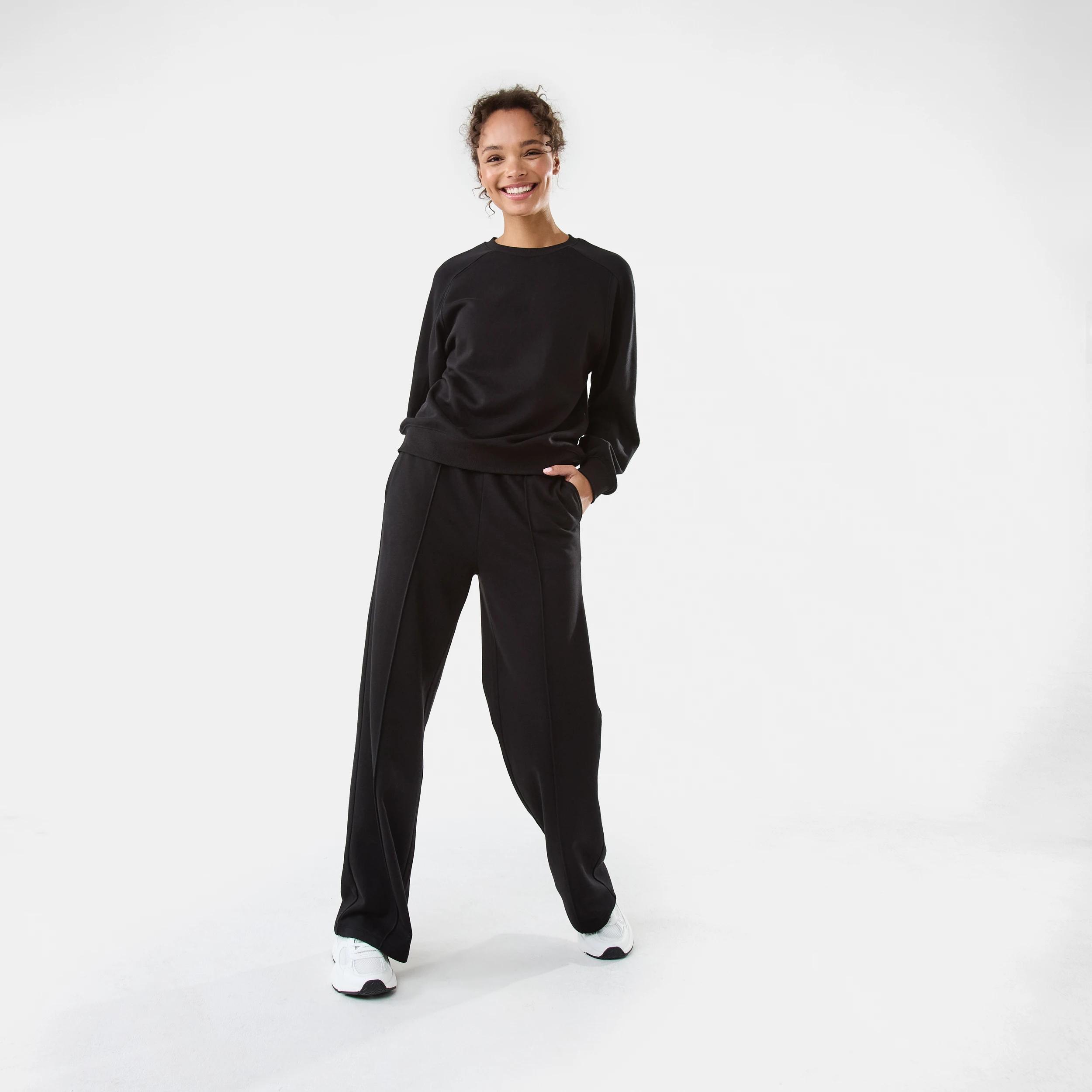 2 Active Womens Terry Sweater BLACK, 2 of 6