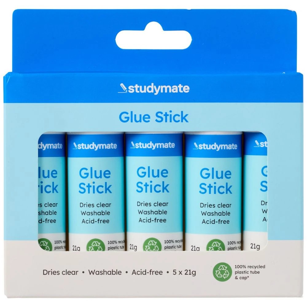 1 Studymate Glue Stick 21g 5 Pack, 1 of 3