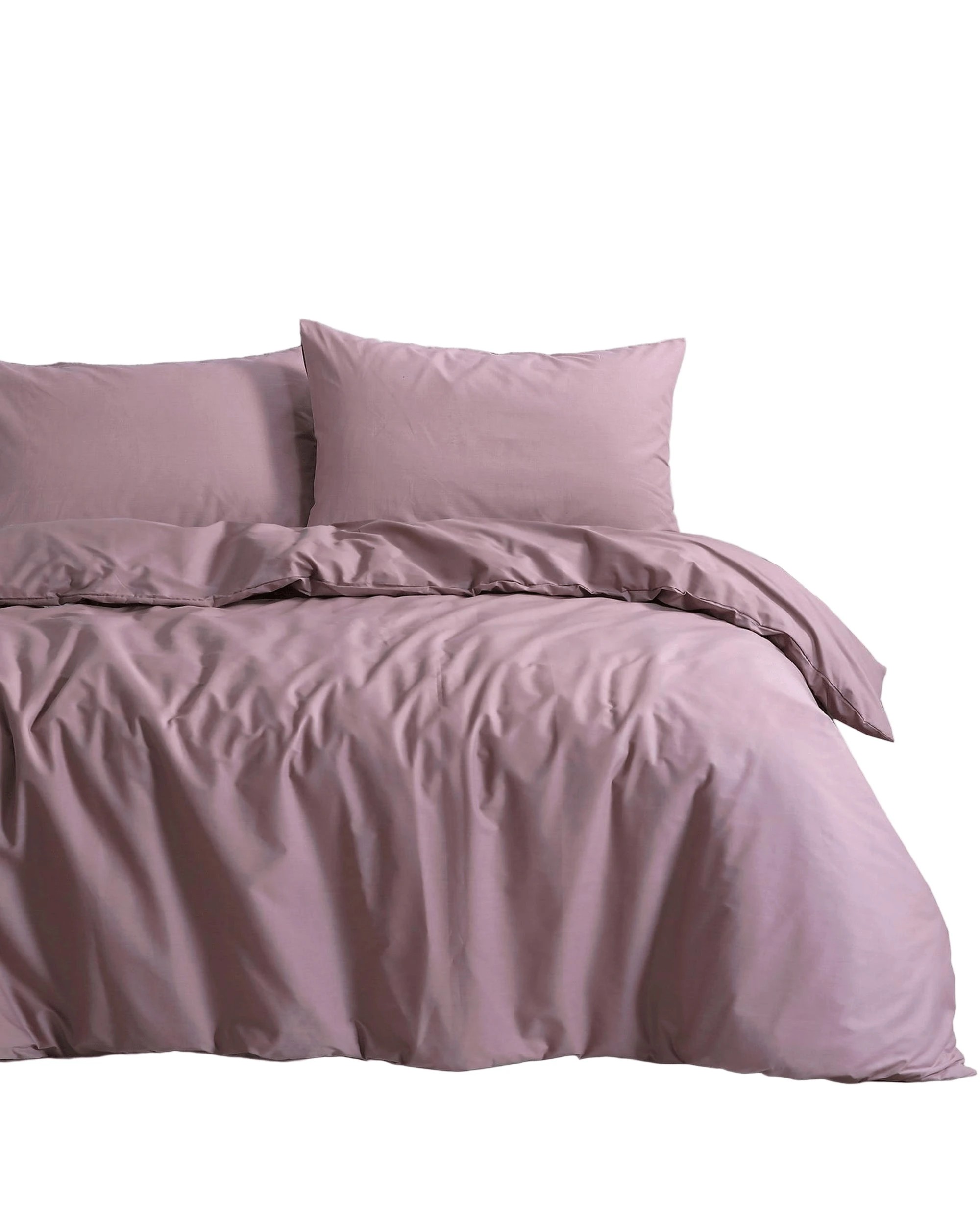 1 Amsons Royale Cotton Quilt Duvet Doona Cover Set With Europeon Pillowcases - King Single Bed - Pink, 1 of 2