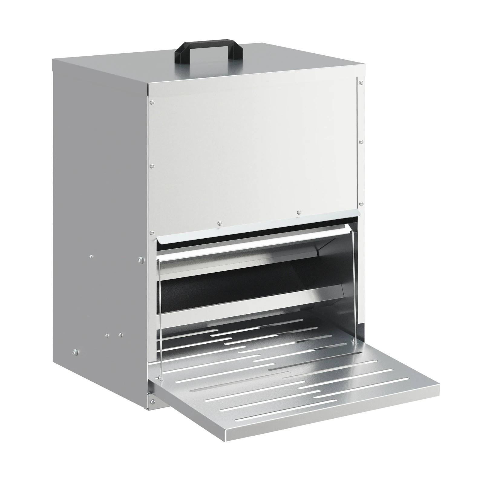 6 Alopet Automatic Chicken Feeder Auto Coop Chick Treadle Self Opening 15kg - Silver, 6 of 9