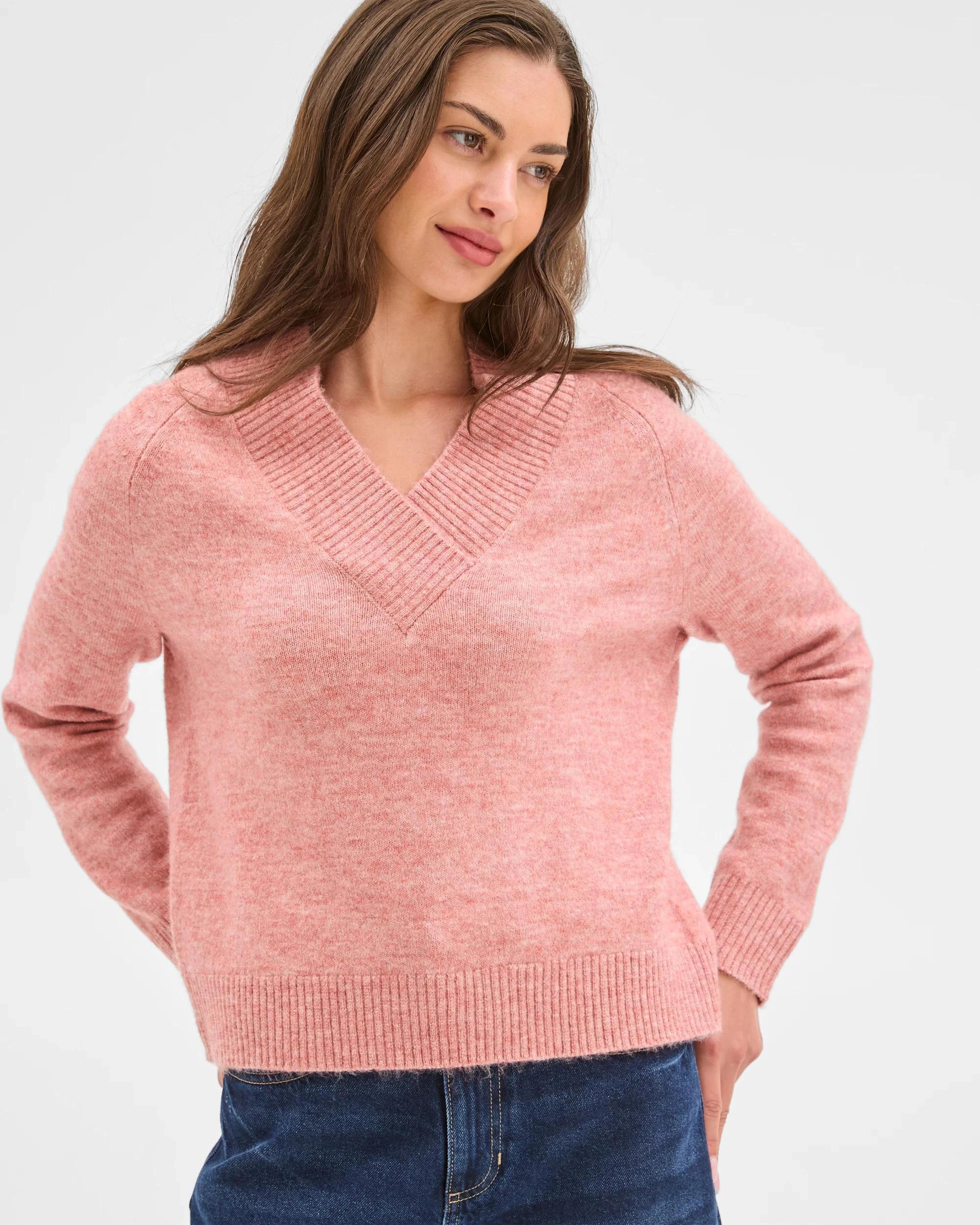 6 Target Petites Petites Long Sleeve Lofty Sweater DUSTY ROSE, 6 of 6