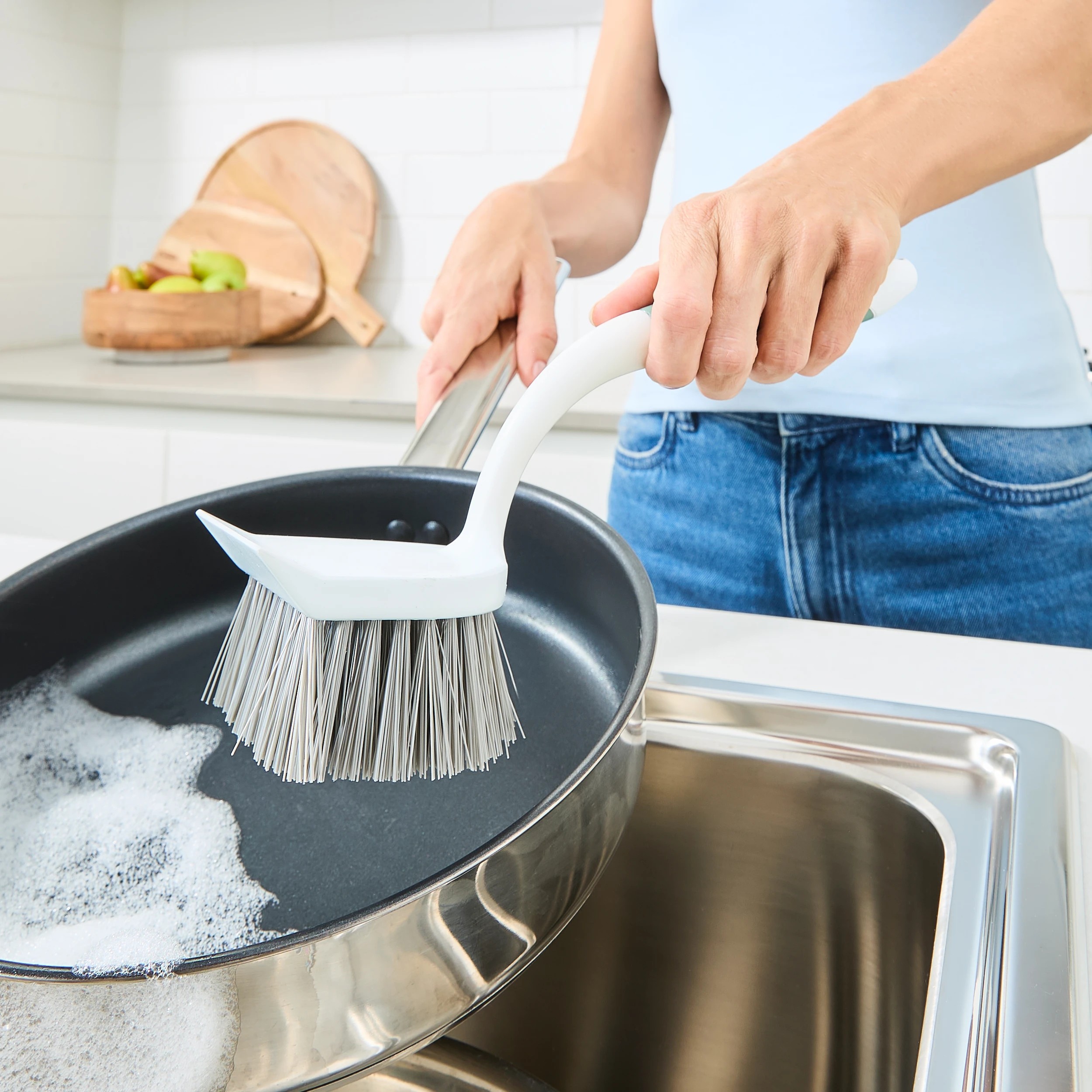 1 Scrubbing Brush with Scraper, 1 of 8