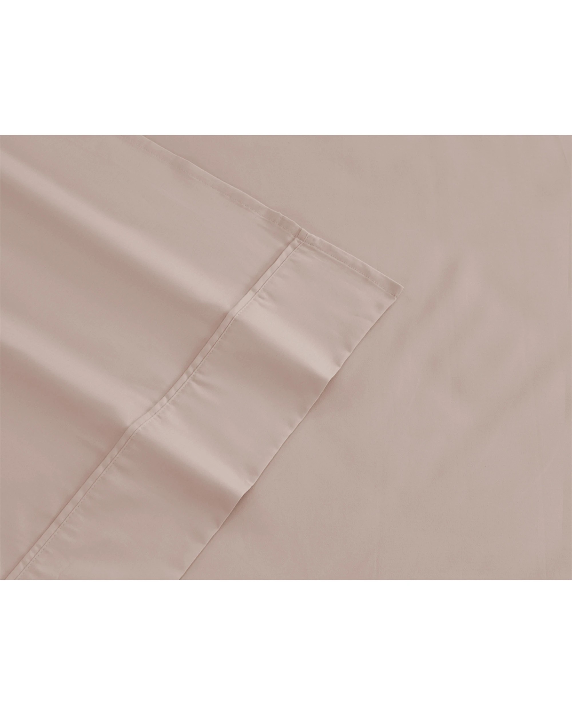 3 Algodon 300TC Cotton Fitted Bedding Bed Sheet Set Blush - King Bed - Pink, 3 of 5