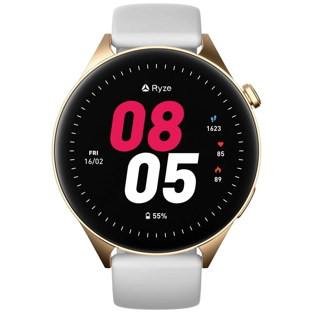 3 Ryze Wave Smart Watch Pink and White, 3 of 4