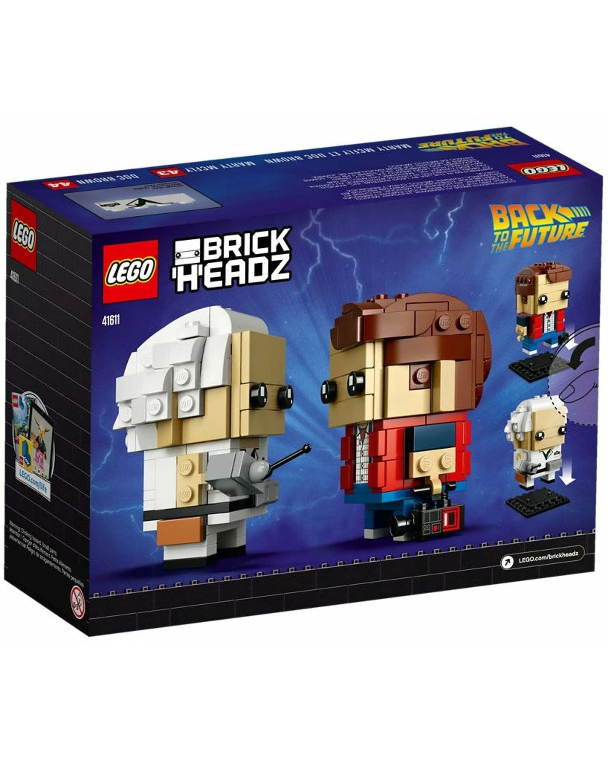 2 LEGO 41611 Back to the Future Marty & Doc BrickHeadz, 2 of 2