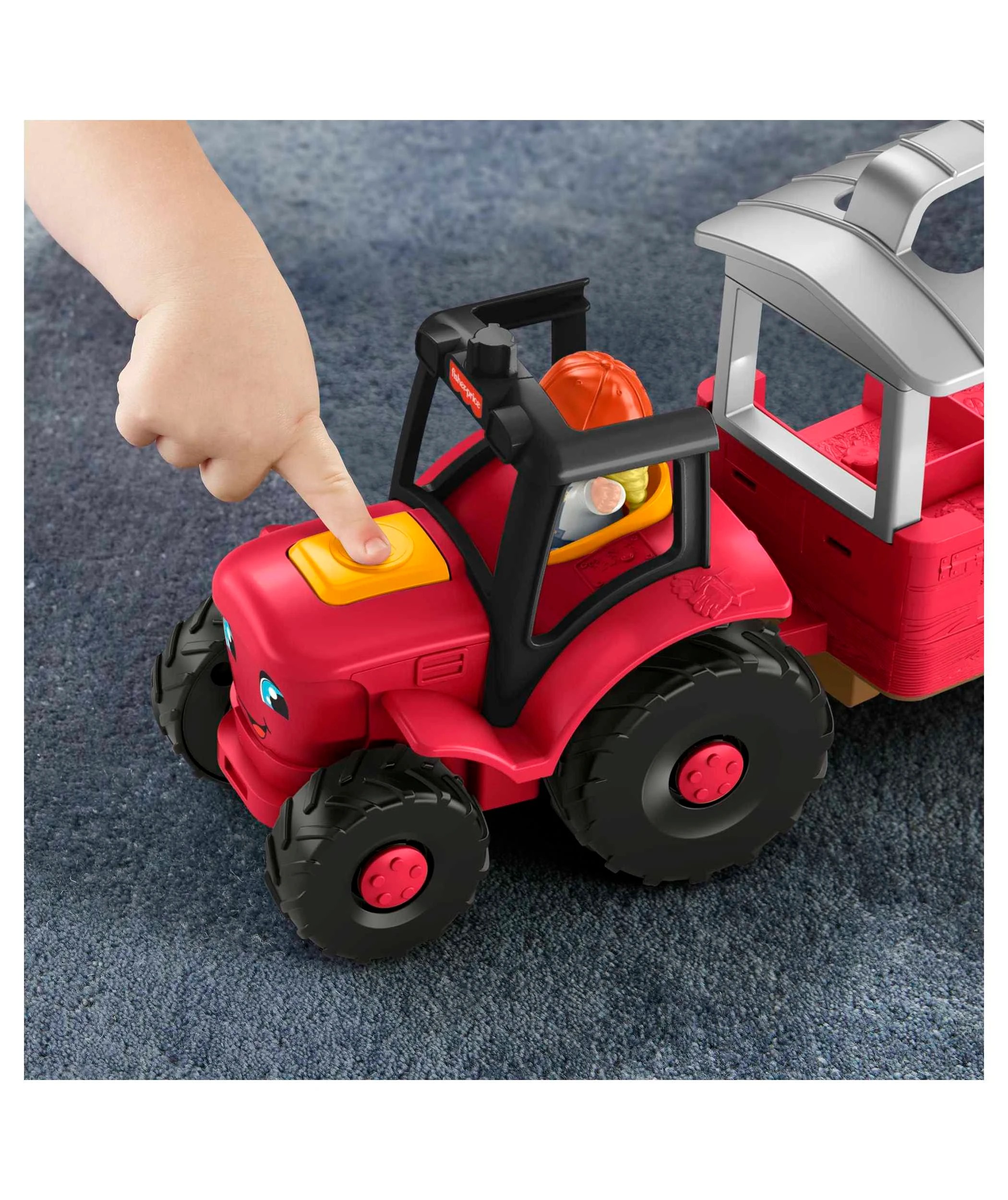 6 Fisher Price Mattel Little People Caring for Animals Tractor Gift Set Musical Farm Truck - Multi, 6 of 6