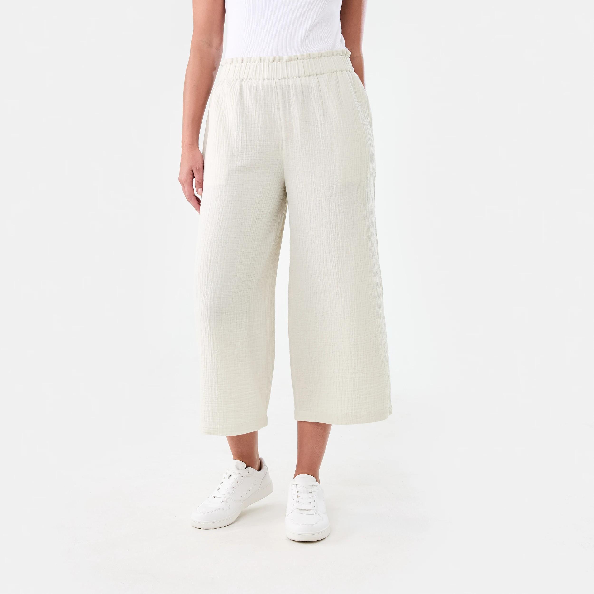 1 Double Cloth Culottes Nat Beige, 1 of 5