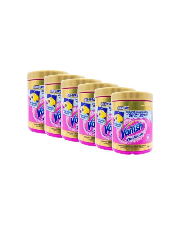 Vanish 6PK Napisan Oxi Action Pro Stain Remover Powder Vibrant Colours - White