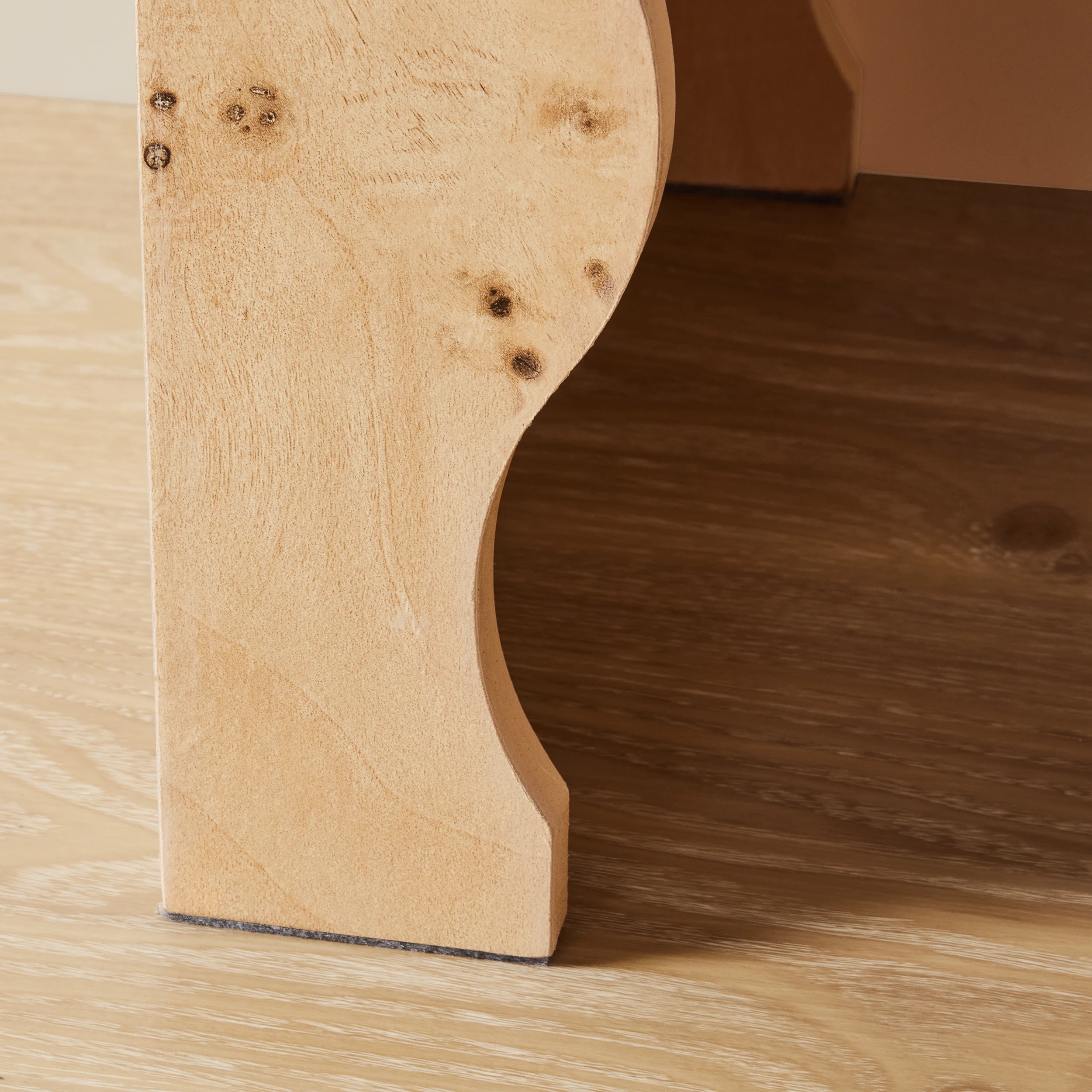 6 Burlwood Look Side Table, 6 of 6