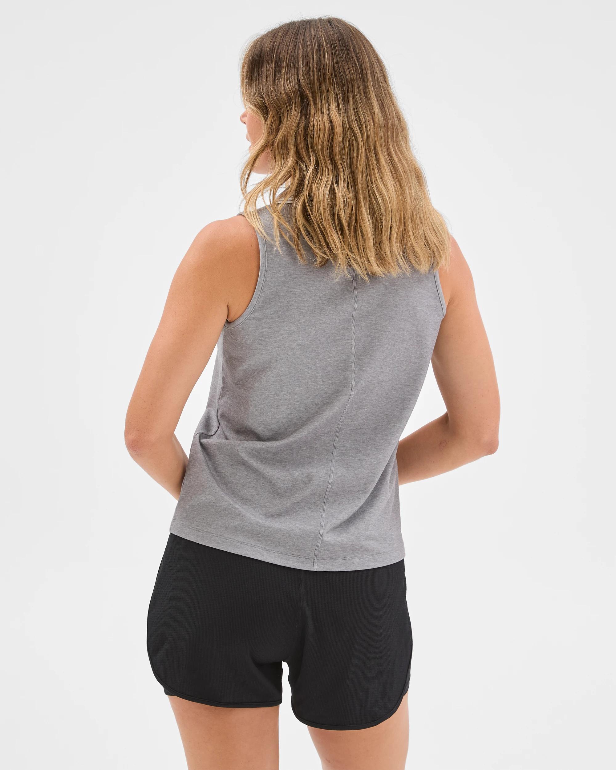 6 Target Active Polo Tank Top SILVER MARLE/WHITE, 6 of 6