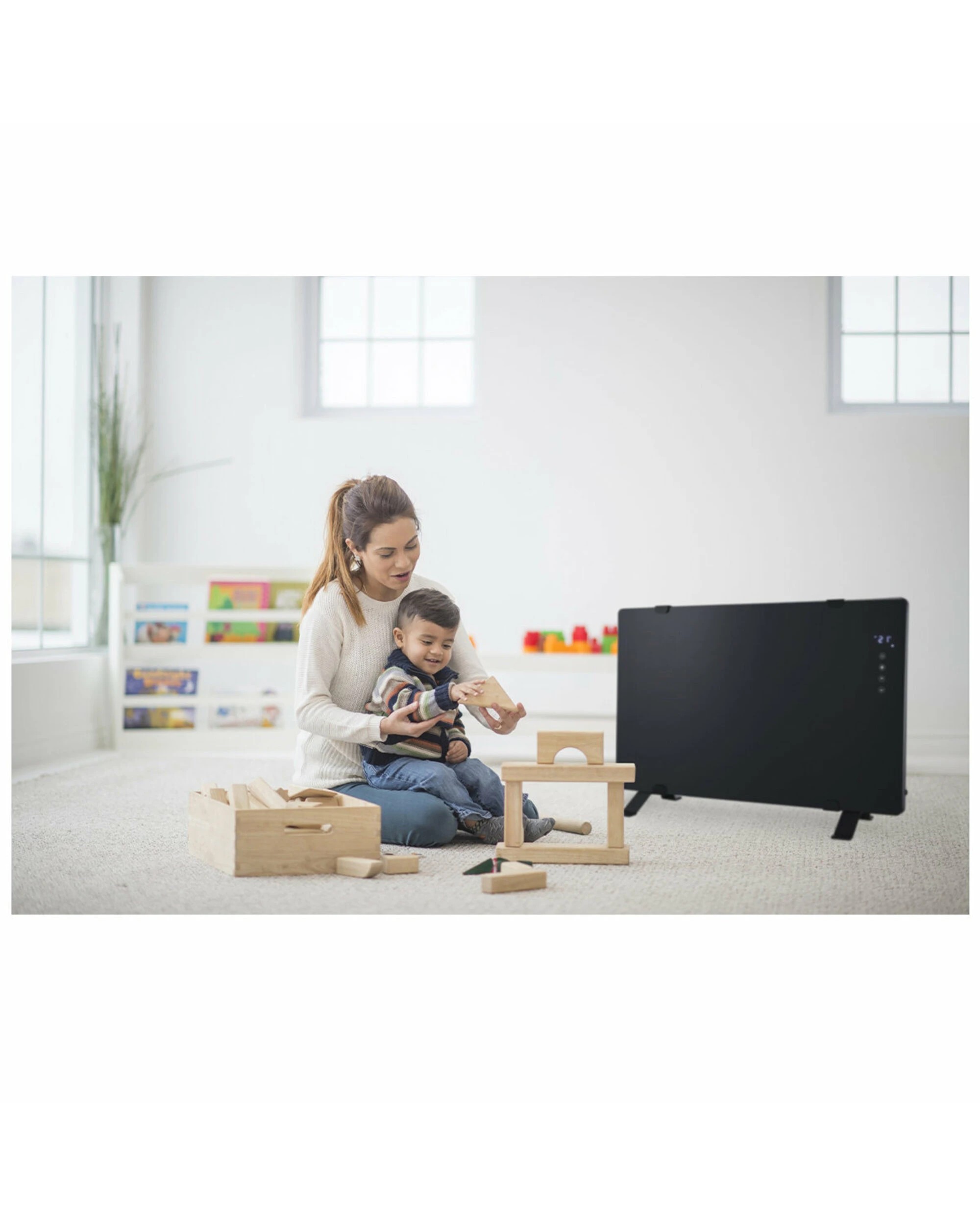 5 Rinnai BEPH Series 1500W Black Glass Electric Panel Heater, 5 of 5