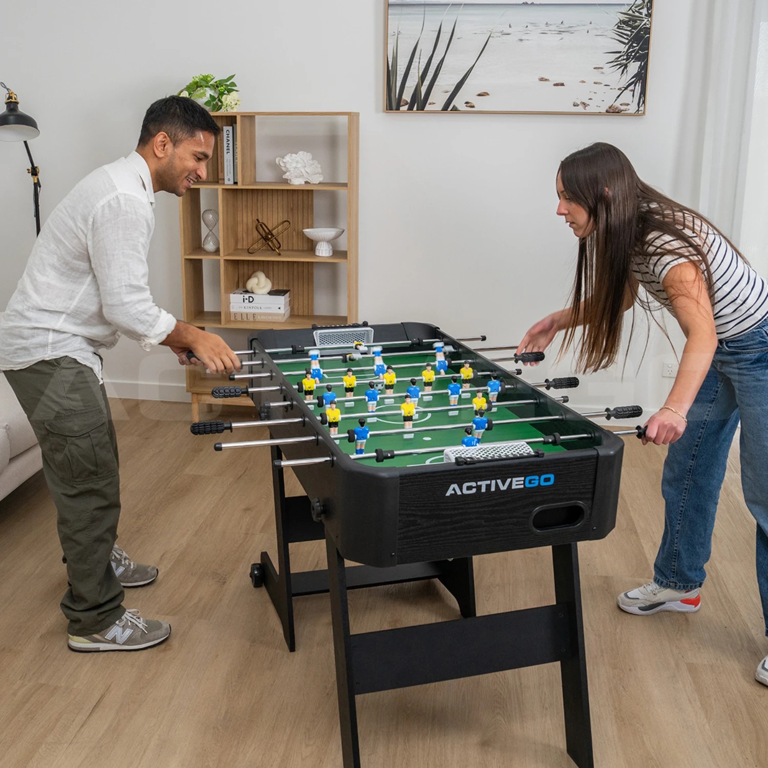 8 ActiveGo Header Fold-Up Foosball Soccer Table (120cm), 8 of 10