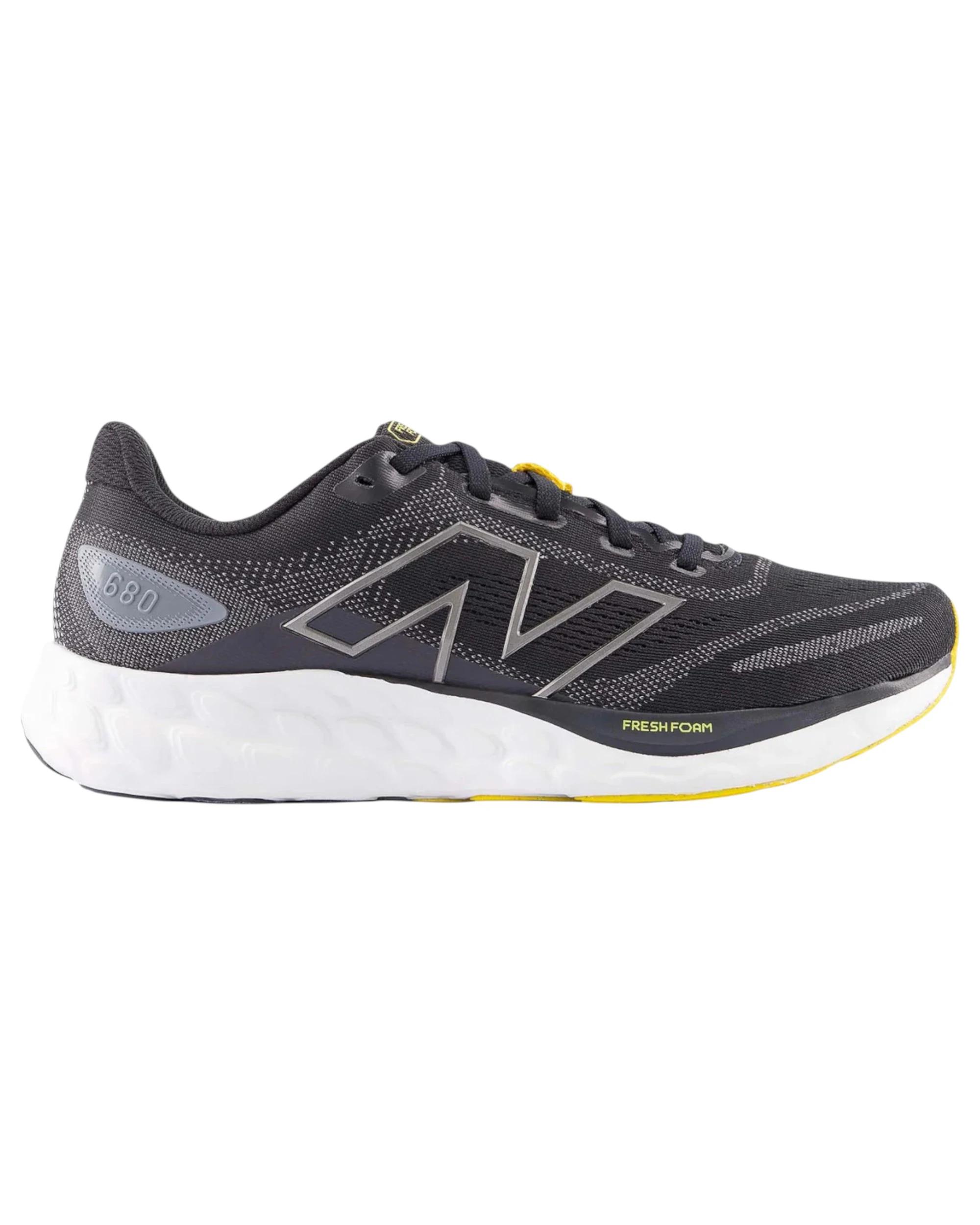 1 New Balance Mens 680 Athletic Shoes BLACK/YELLOW, 1 of 5