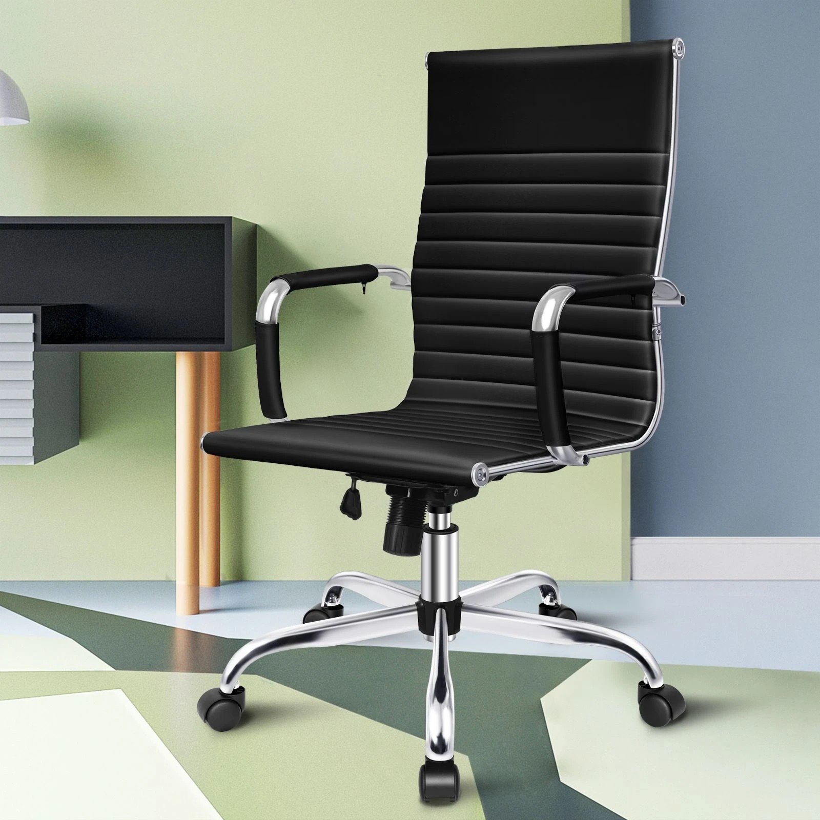 2 Alfordson Office Chair Ergonomic Executive Computer Seat Gaming High Back - Black, 2 of 10