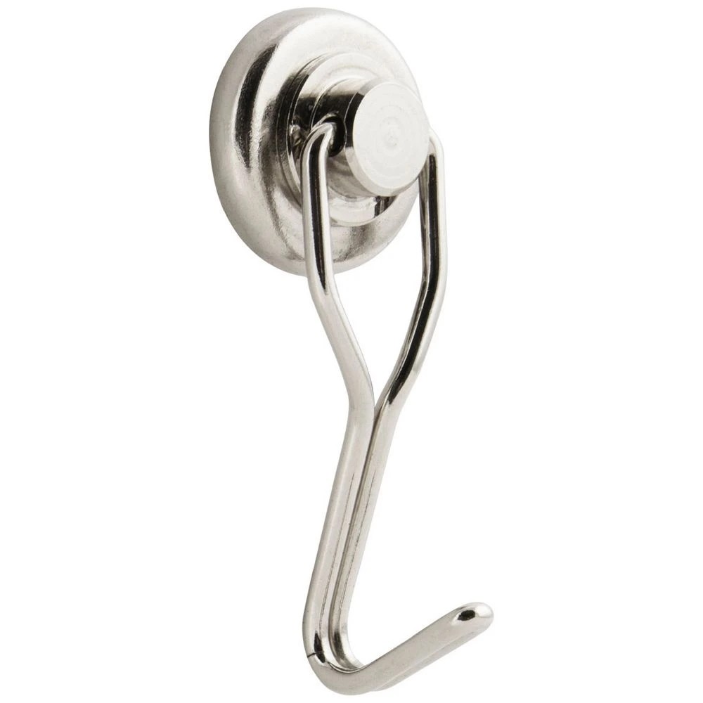 1 Three By Three Magnet Single Swivel Hook Chrome, 1 of 4