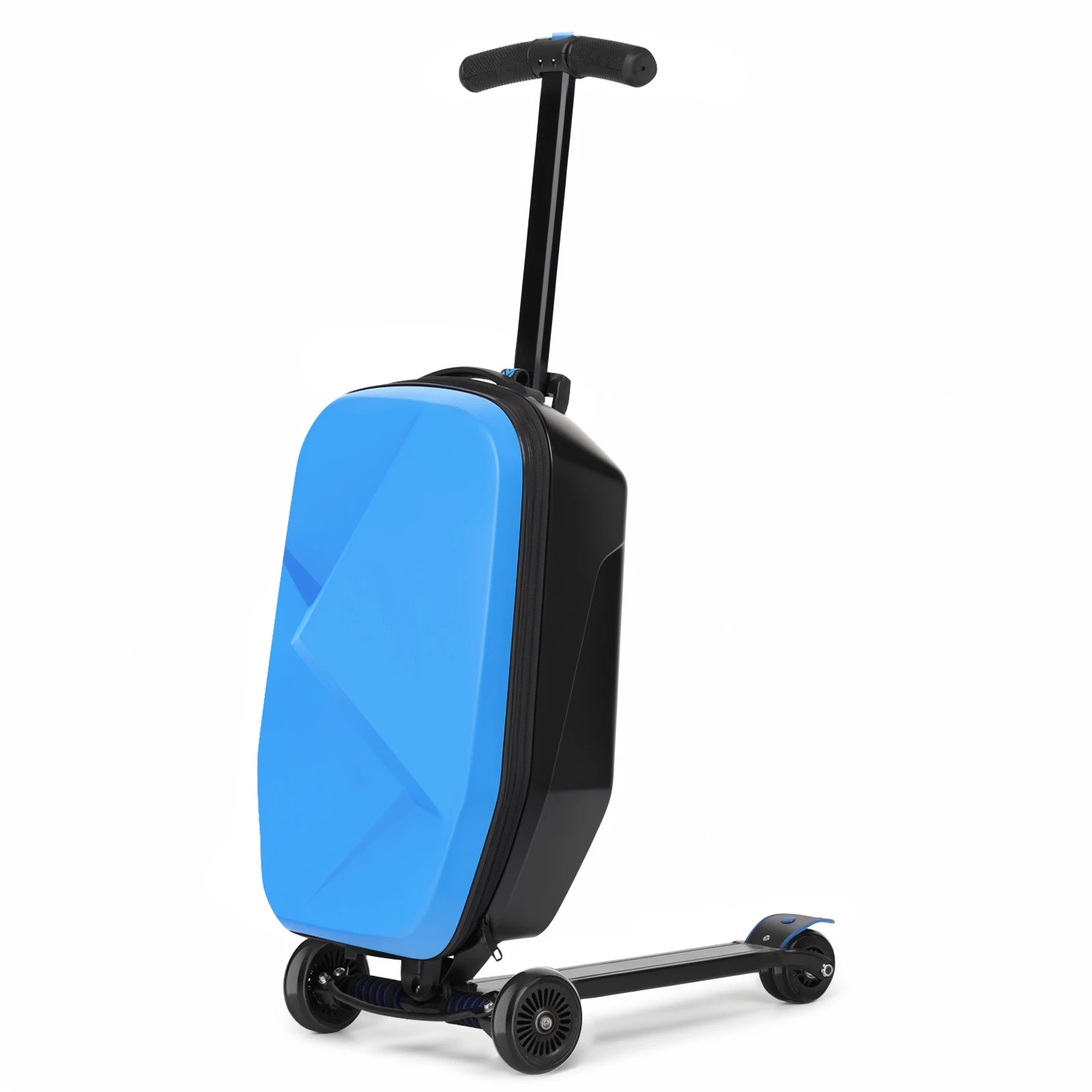 2 Advwin 2-in-1 Foldable Scooter Suitcase LED Wheels Ride-on LuggageCarry-on Luggage & Travel Scooter Ride-on Suitcase, 2 of 8