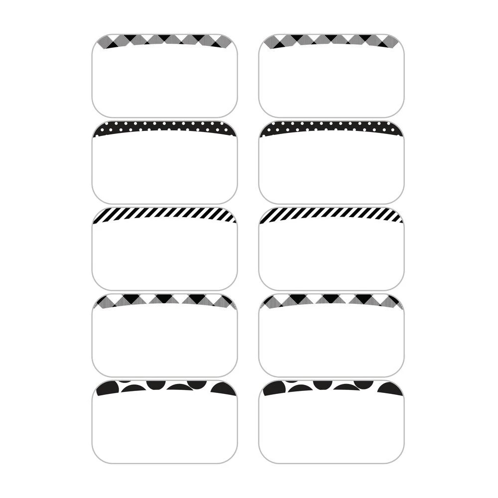 3 Avery 10UP Durable Storage Labels Black Patterns 5 Sheets, 3 of 6