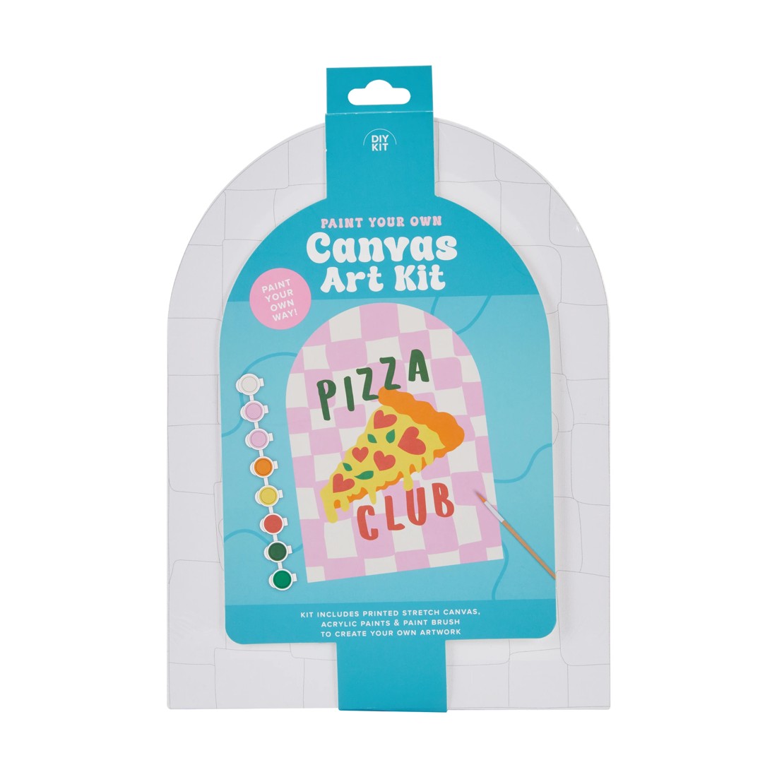 1 DIY Paint Your Own Canvas Art Kit - Pizza, 1 of 4
