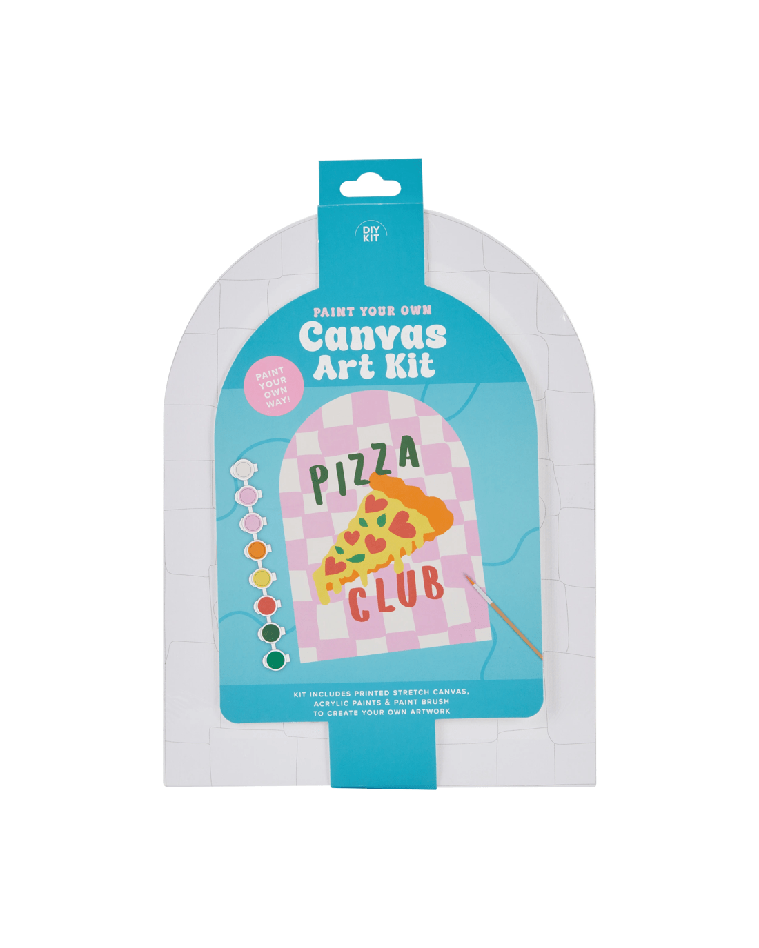 1 DIY Paint Your Own Canvas Art Kit - Pizza, 1 of 4