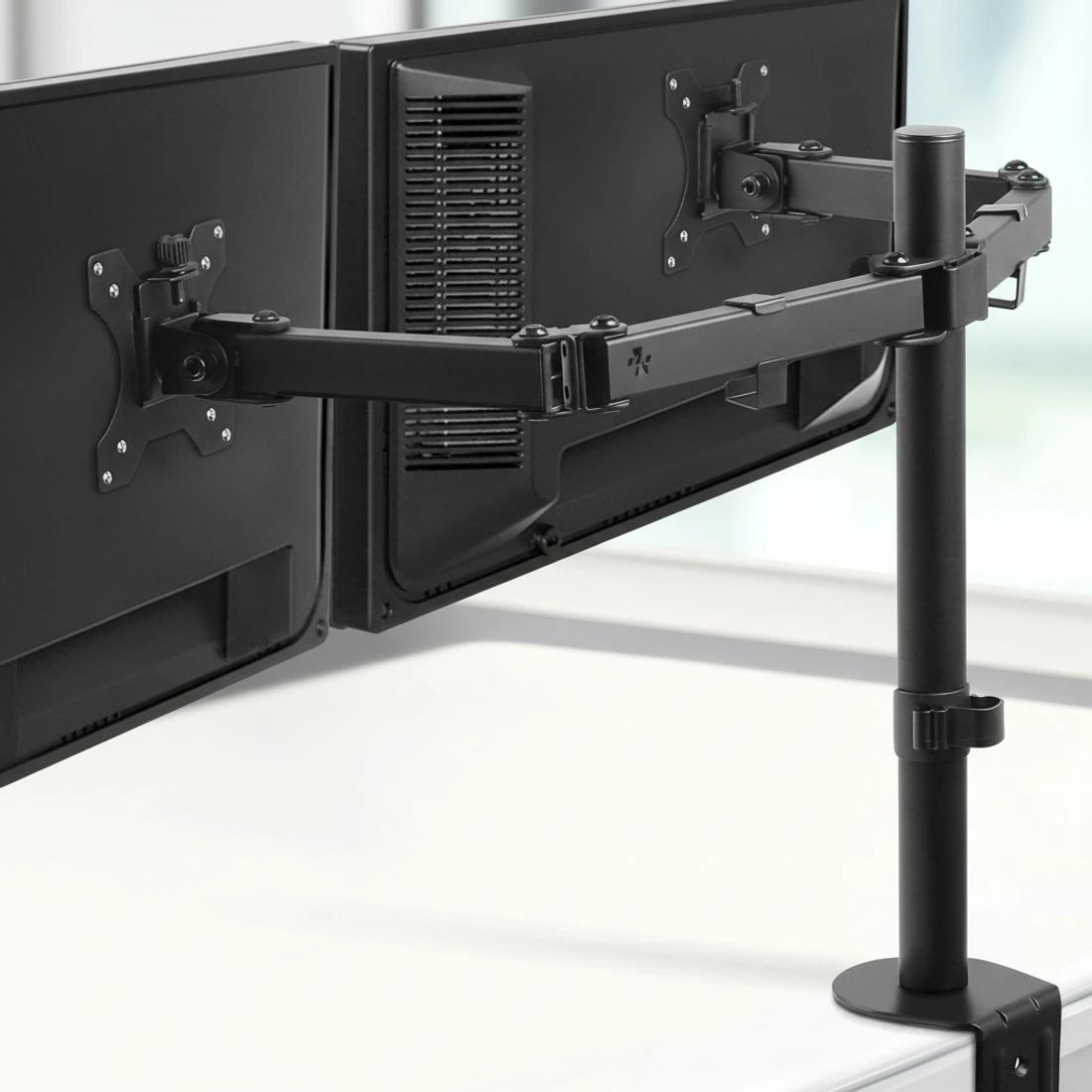 8 Artiss Monitor Arm Dual Desk Mount Screen Bracket Holder - Black, 8 of 8