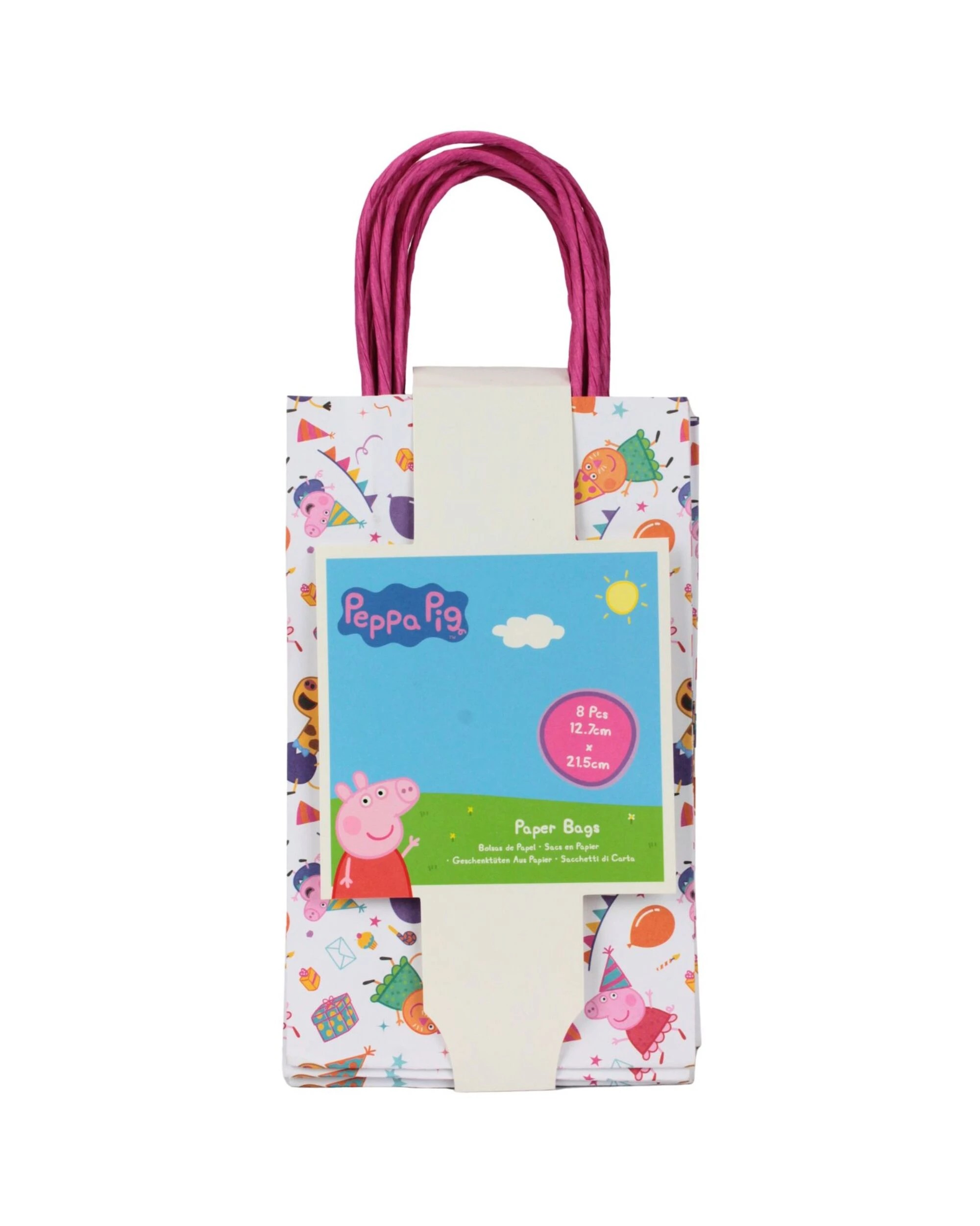 3 Anagram Peppa Pig Party Paper Gift Bags Pack of 8 - Multi, 3 of 4