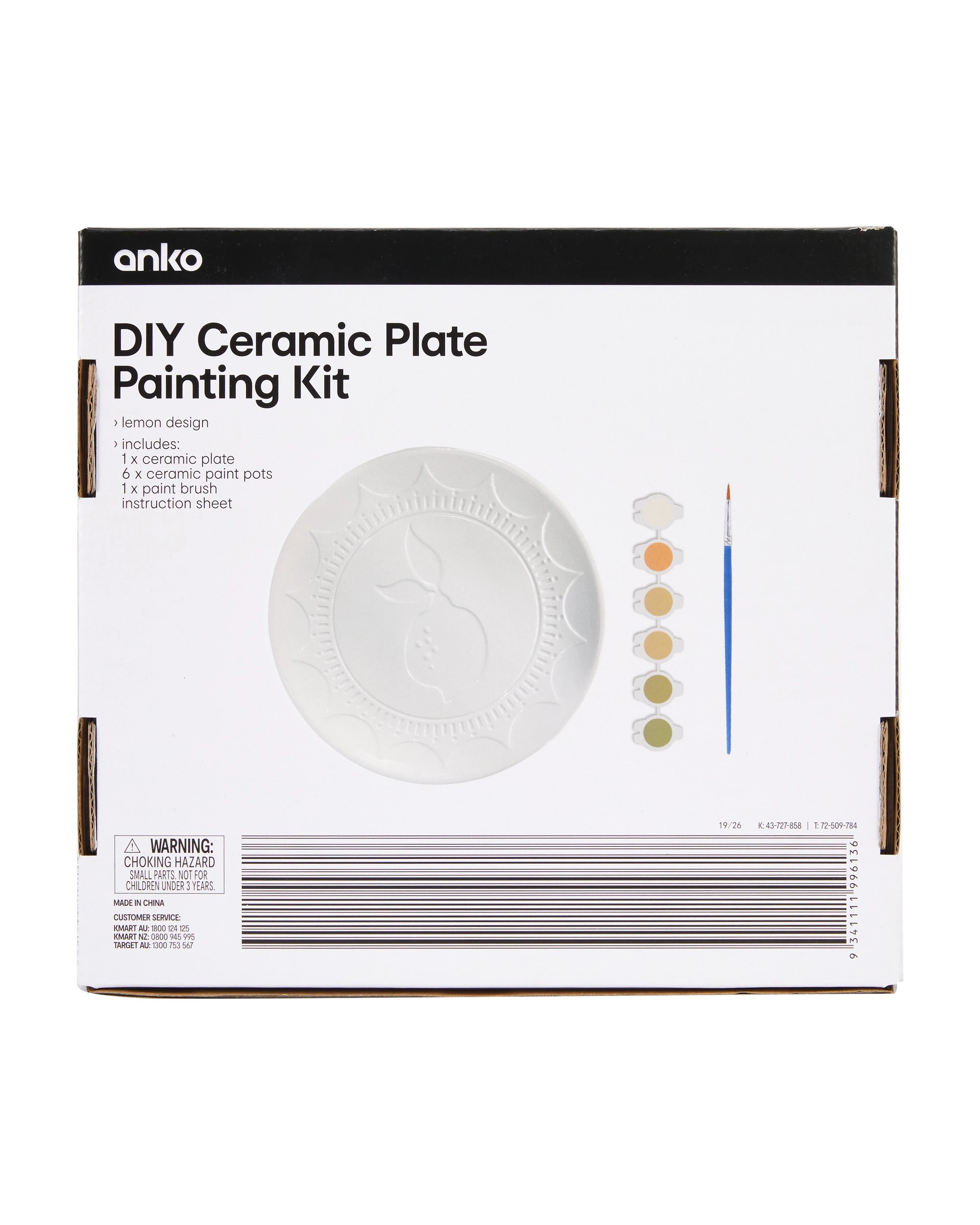3 DIY Ceramic Plate Painting Kit, 3 of 3