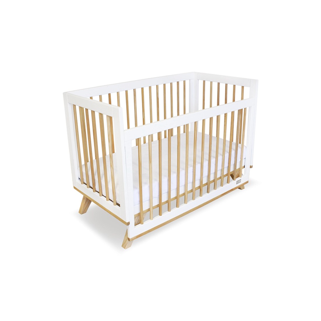 5 Babyhood Aurora Compact Cot - White/Natural, 5 of 6