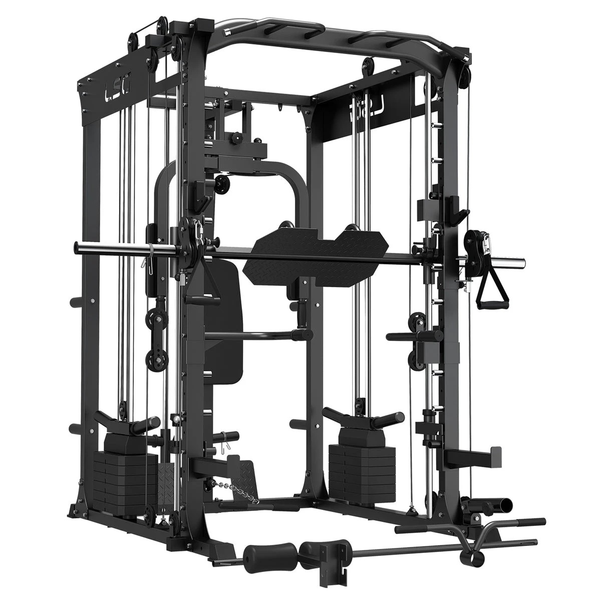 1 LSG GRK200 10-in-1 Home Gym Station, Power Rack, Smith Machine and Cable Crossover - Black, 1 of 7