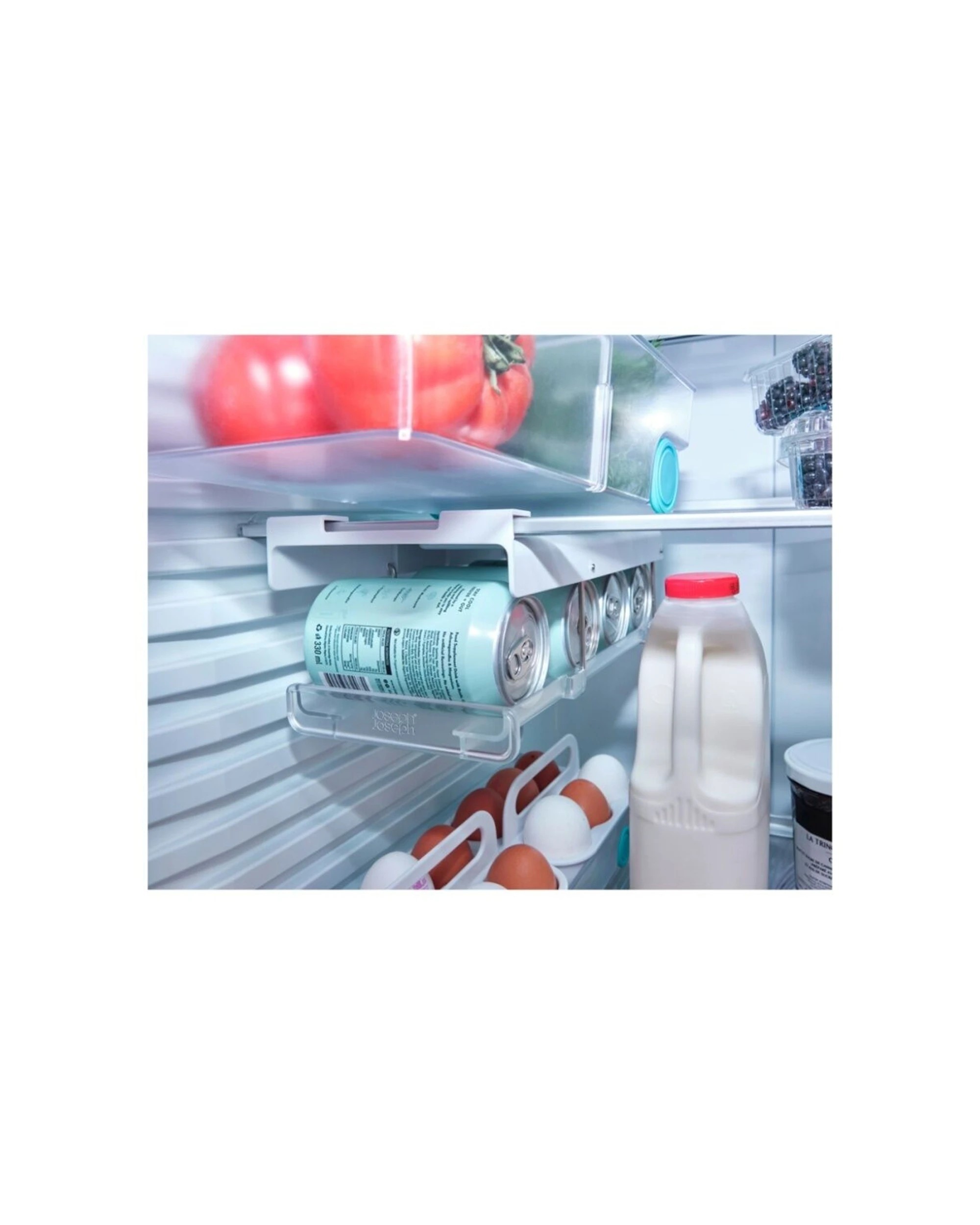 7 Joseph Joseph FridgeStore Under-Shelf Can Dispenser Fridge Organisation - White, 7 of 7