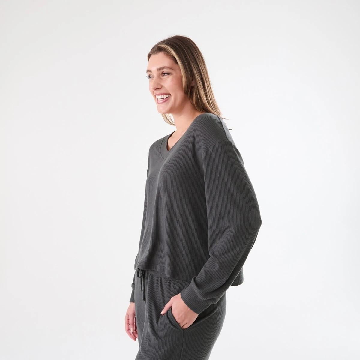 3 Brushed Rib Reversible Top Wshd Slate, 3 of 8