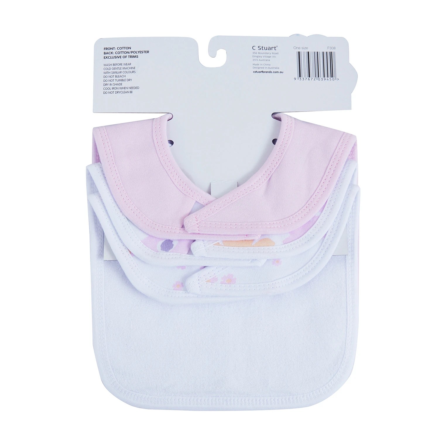 2 Big Softies 3 Pack Applique and printed bibs, Floral, 2 of 5