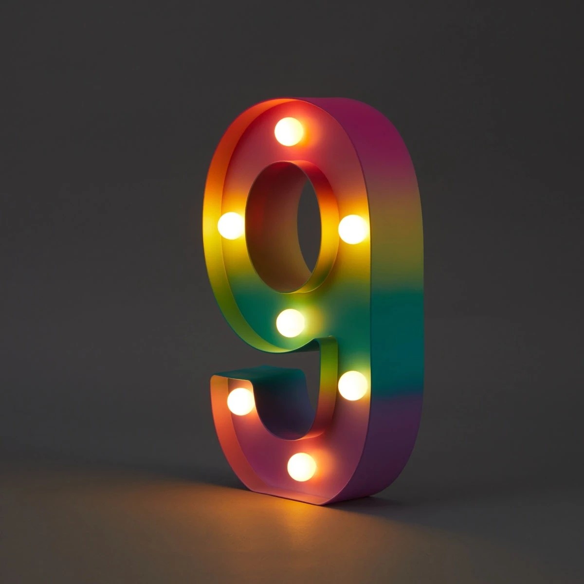 1 Ombre Light Up Number - 9, 1 of 5