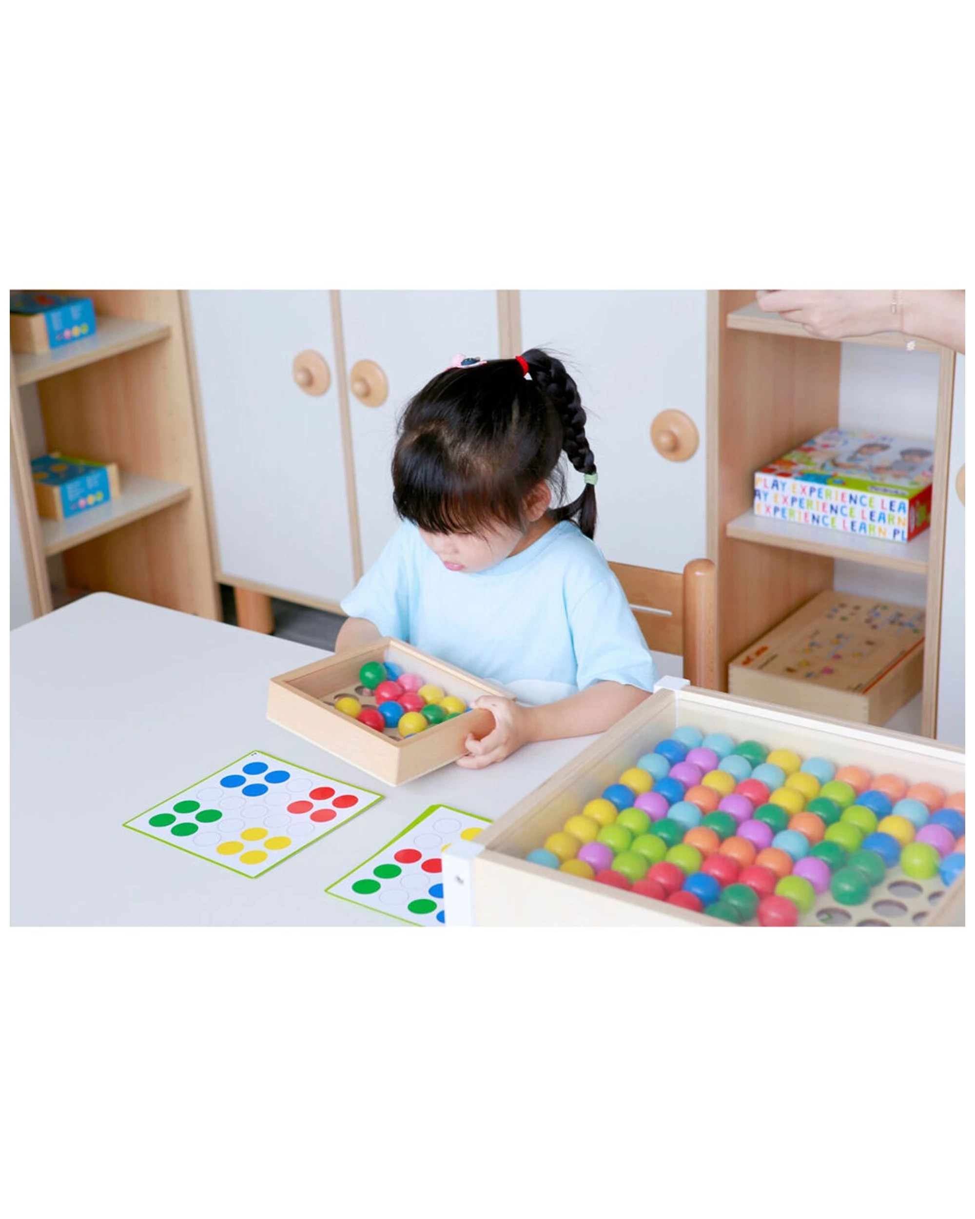 3 Edusphere Magic Fingers Table 7Pc Educational Toy Fine Motor Skills Wooden Box
 - multi, 3 of 3