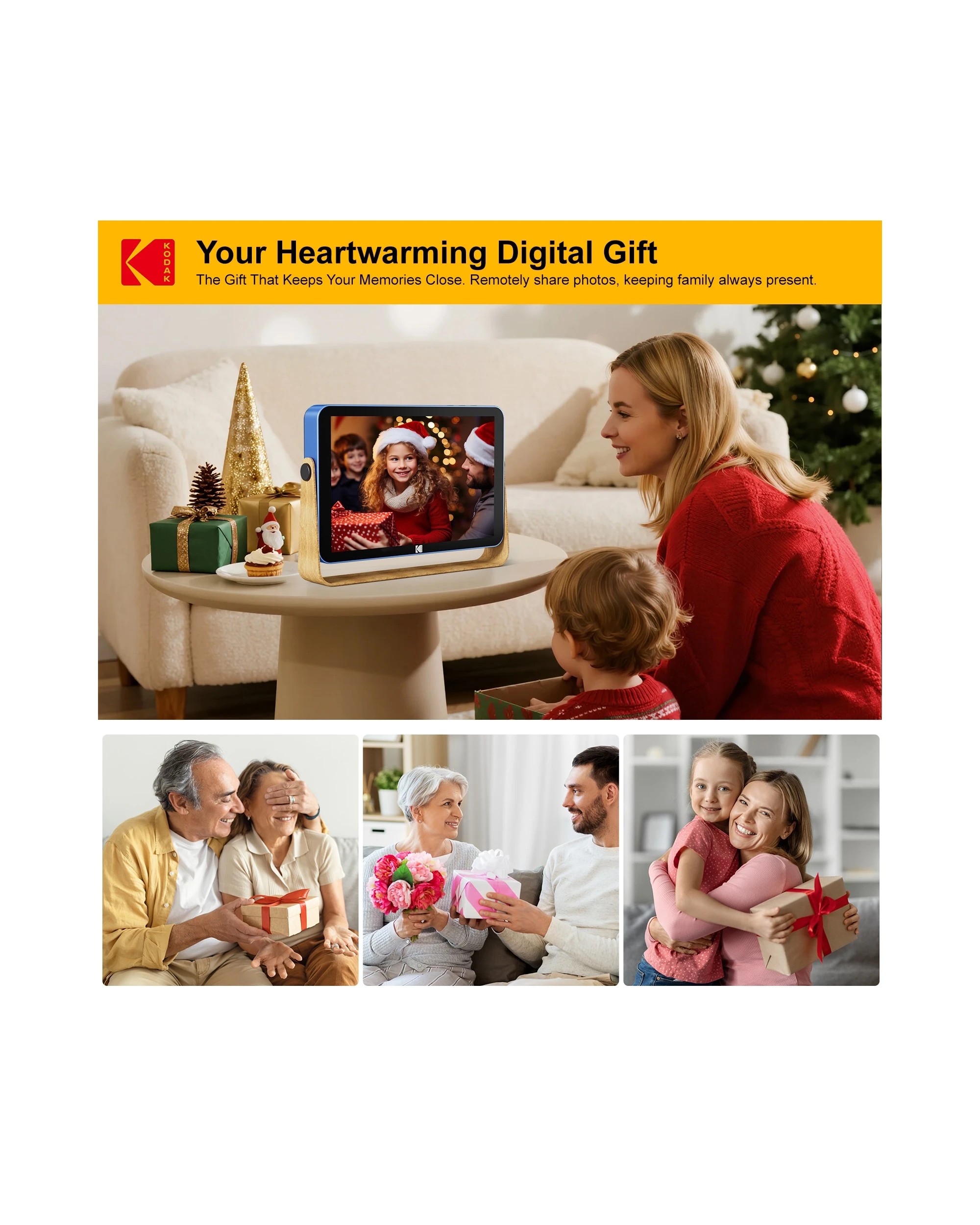 7 Kodak RWF-108 10 Inch Portable Wi-Fi Photo Frame 32GB Ocean Blue, 7 of 9