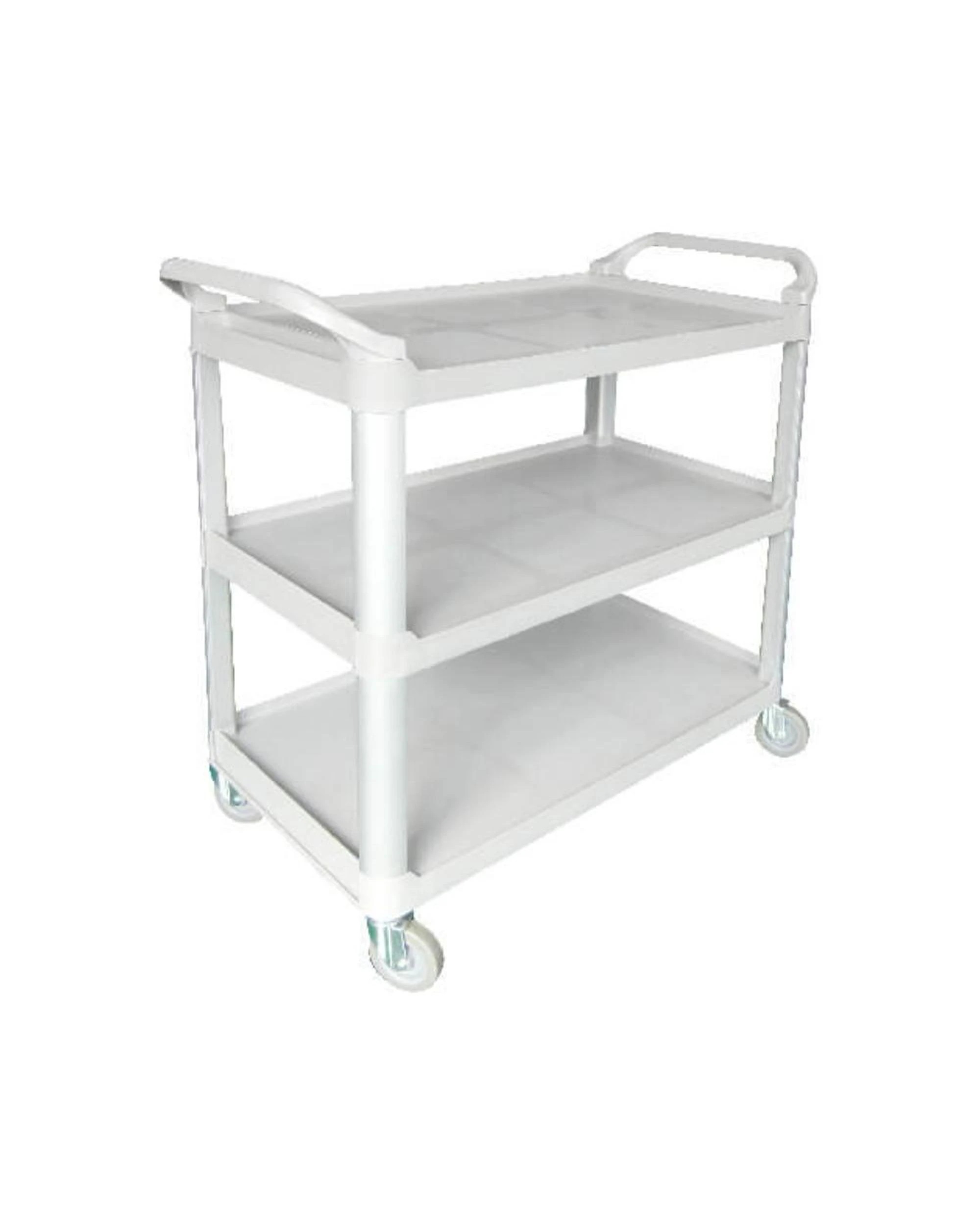 1 Caterrax Utility Trolley Grey Plastic 3 Shelves 1020x500x960mm, 1 of 1