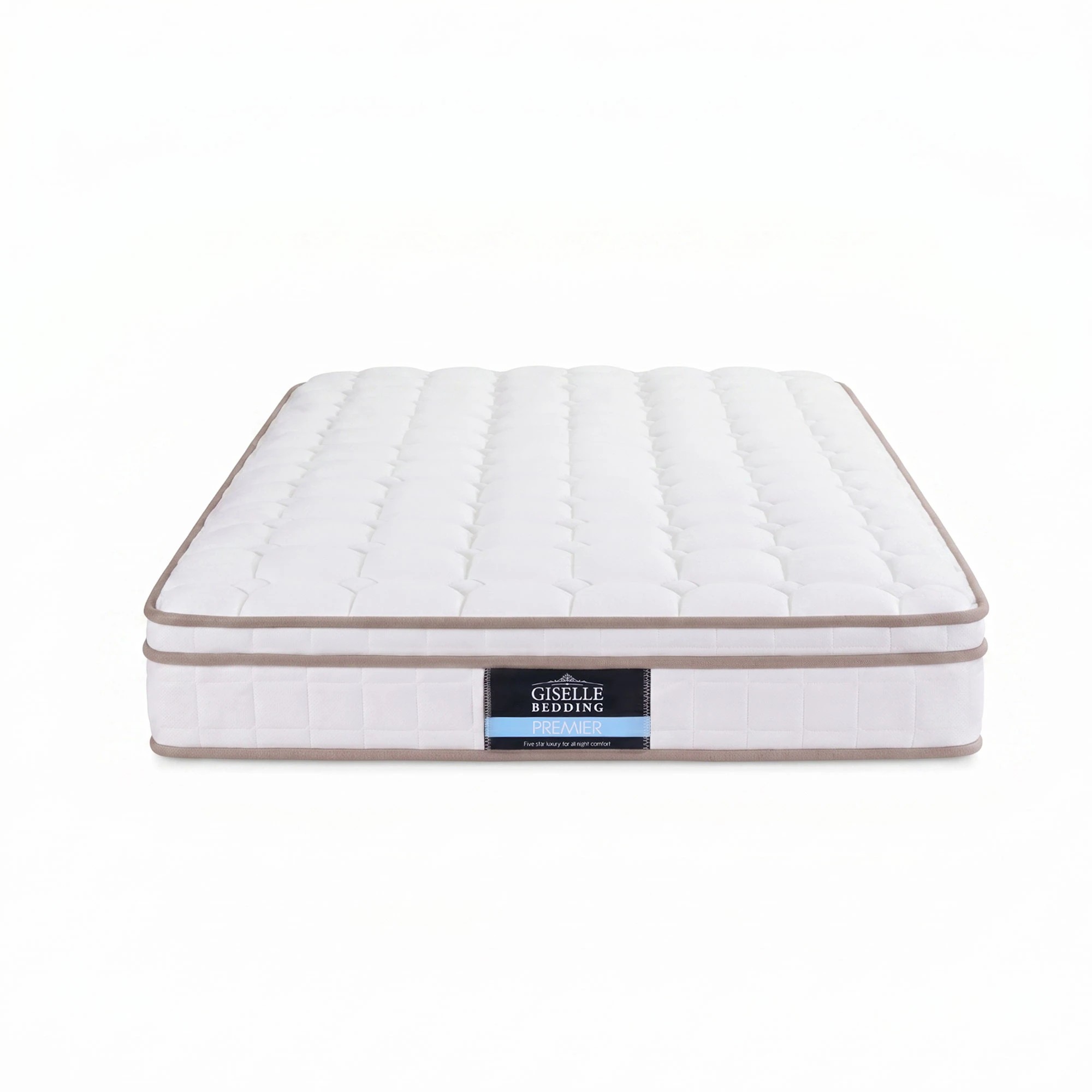 4 Giselle Bedding 20cm Firm Mattress Pocket Spring for Bedroom or Guest Room - King Single Bed - White, 4 of 10