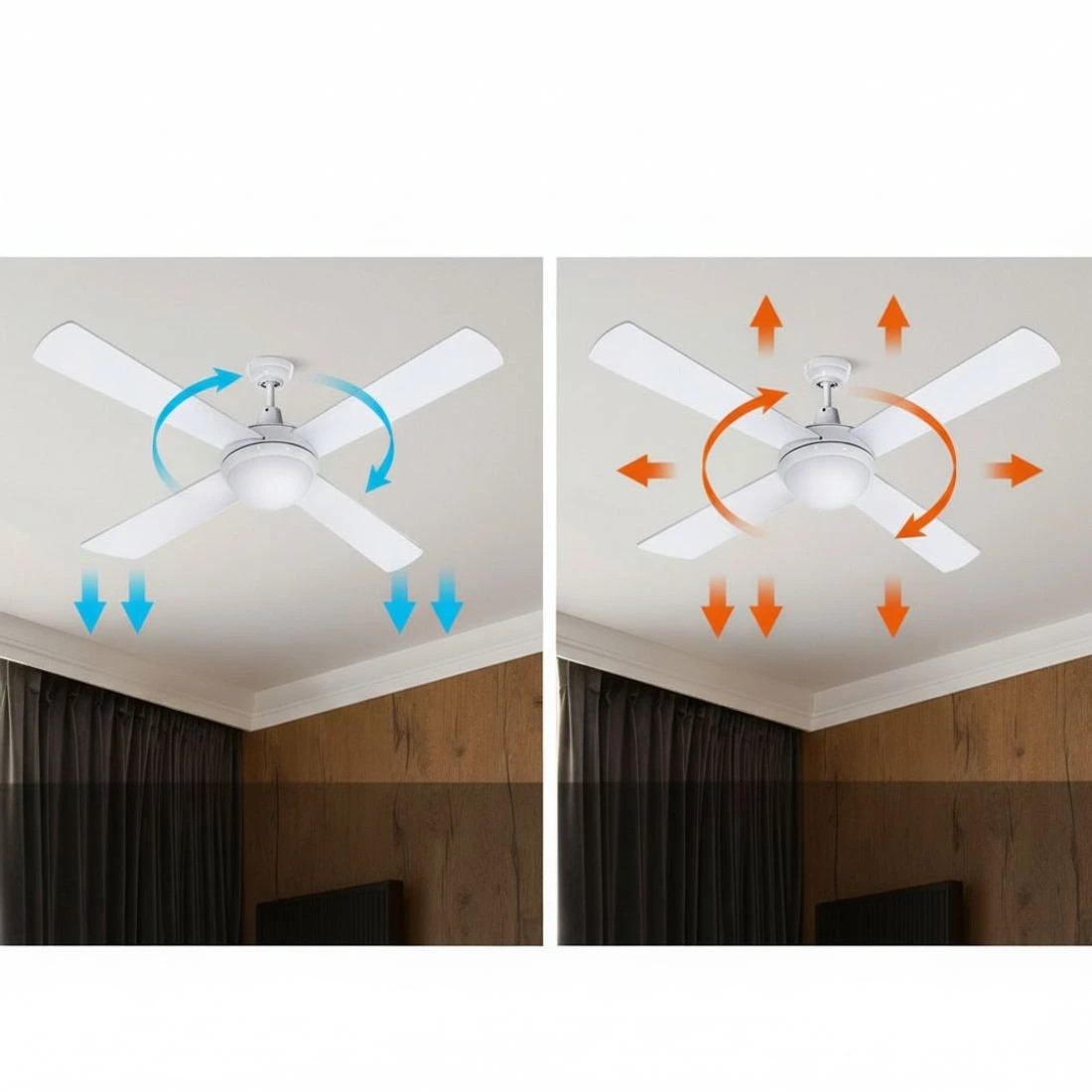 4 Devanti 52'' Ceiling Fan DC Motor w/Light w/Remote - Multi, 4 of 7